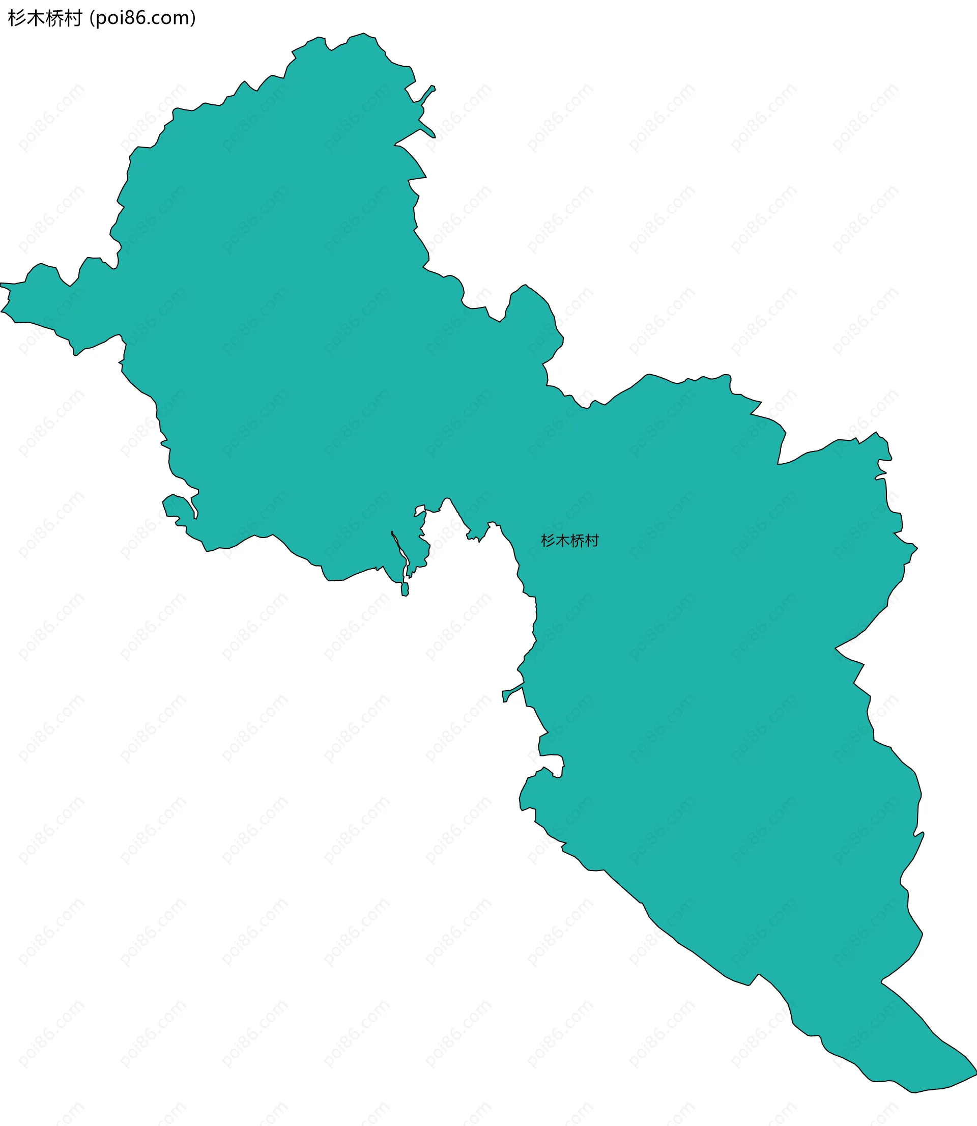 杉木桥村边界地图