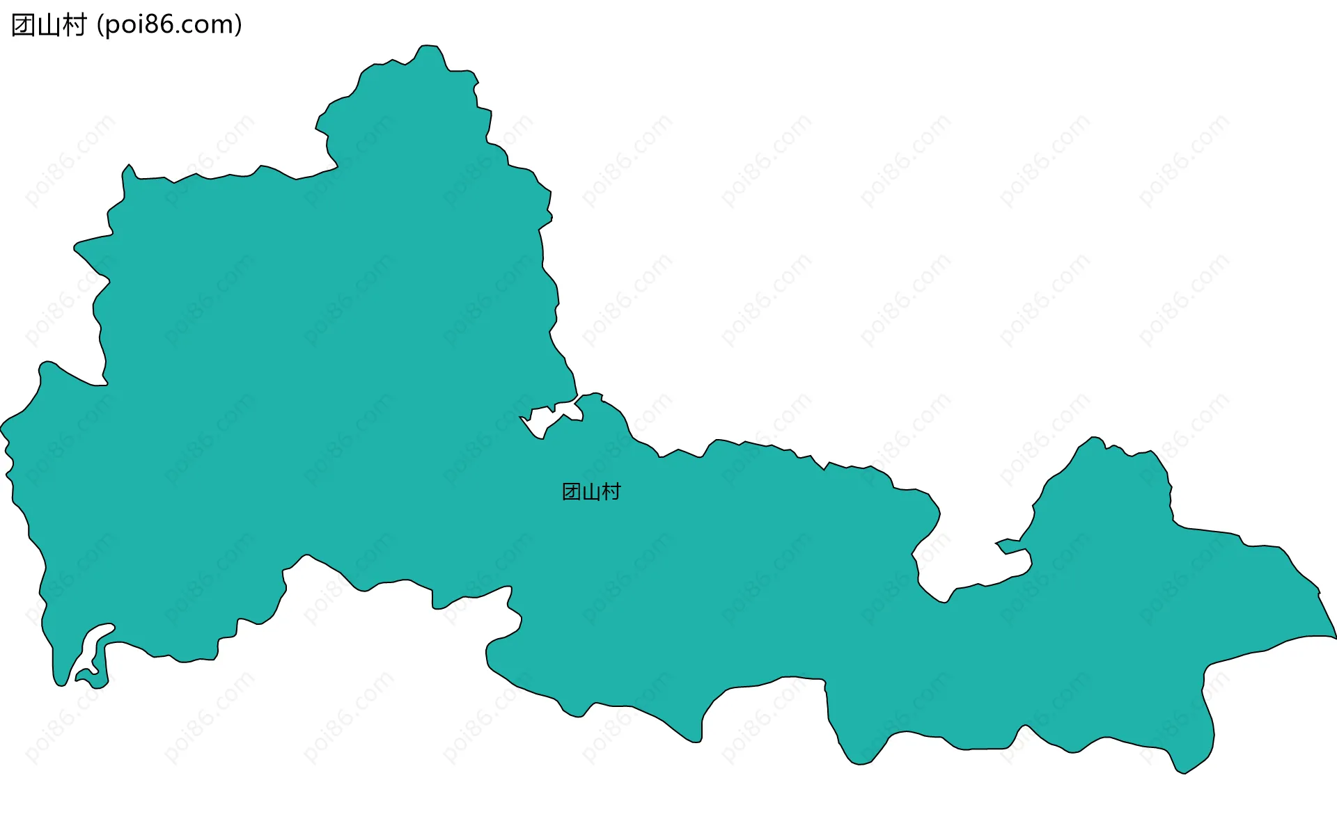 团山村边界地图