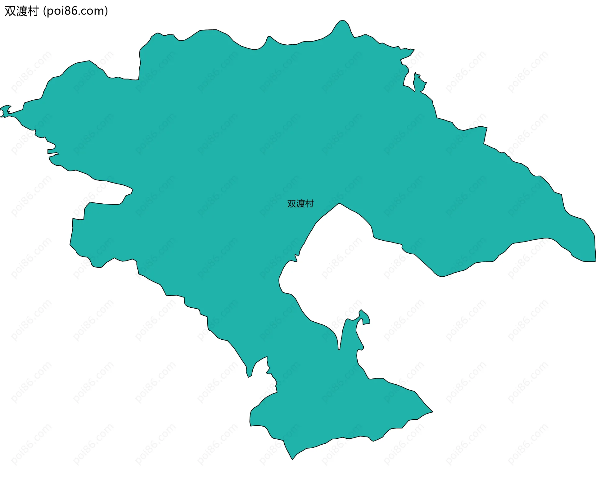 双渡村边界地图