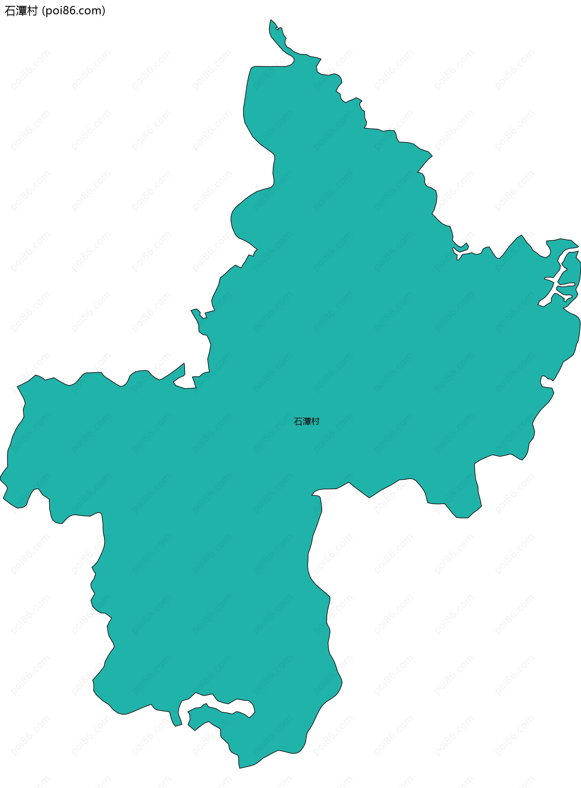 石潭村边界地图