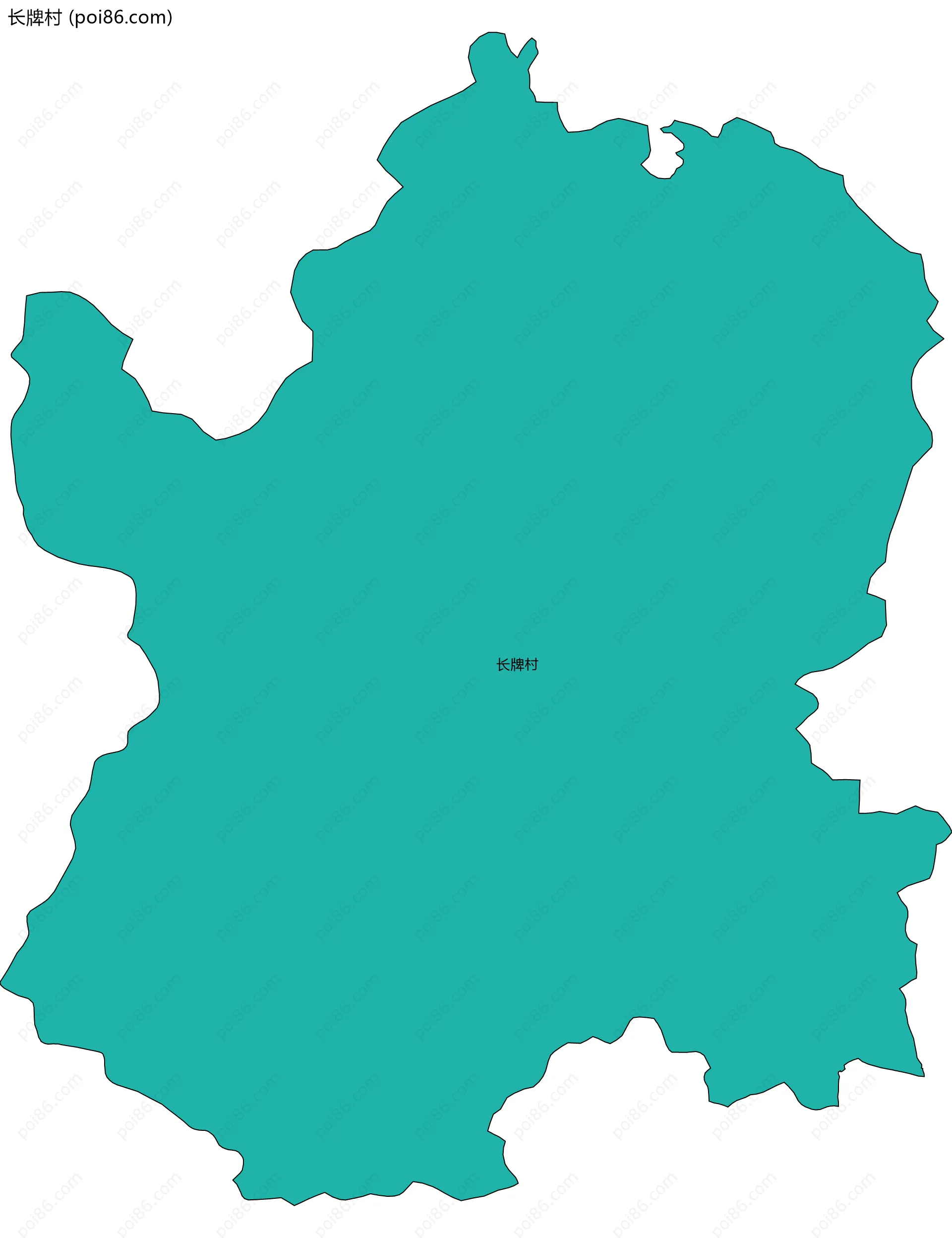 长牌村边界地图