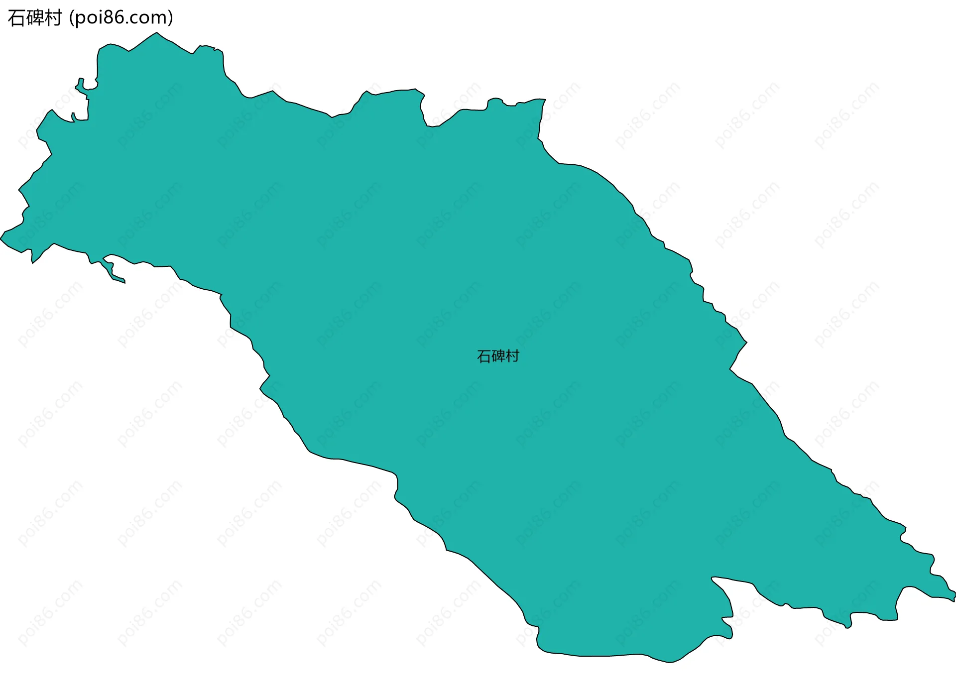 石碑村边界地图