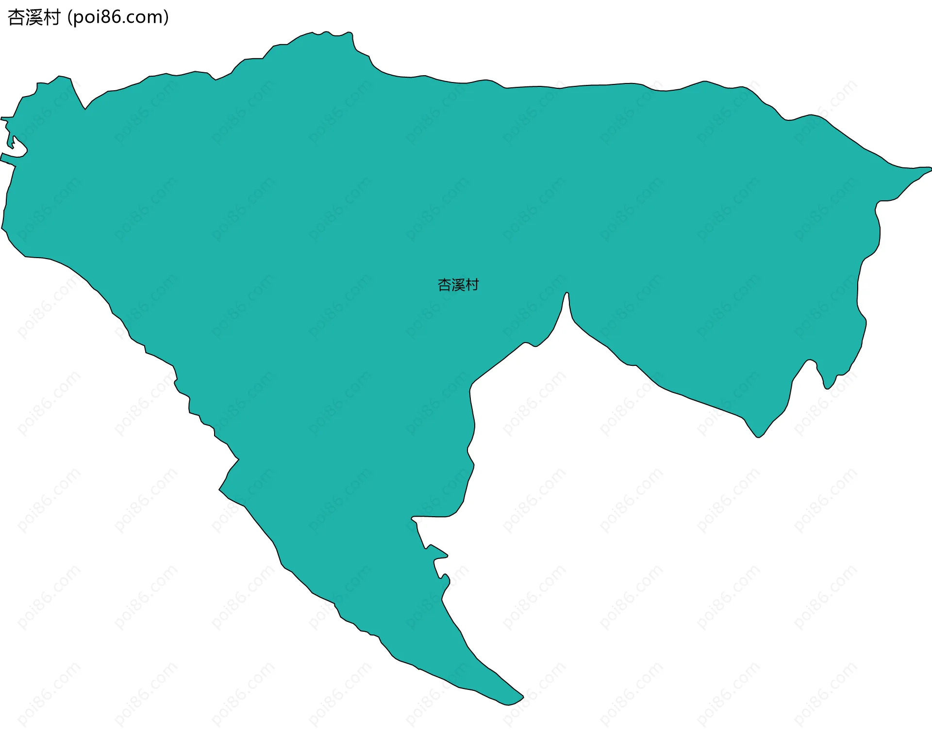 杏溪村边界地图