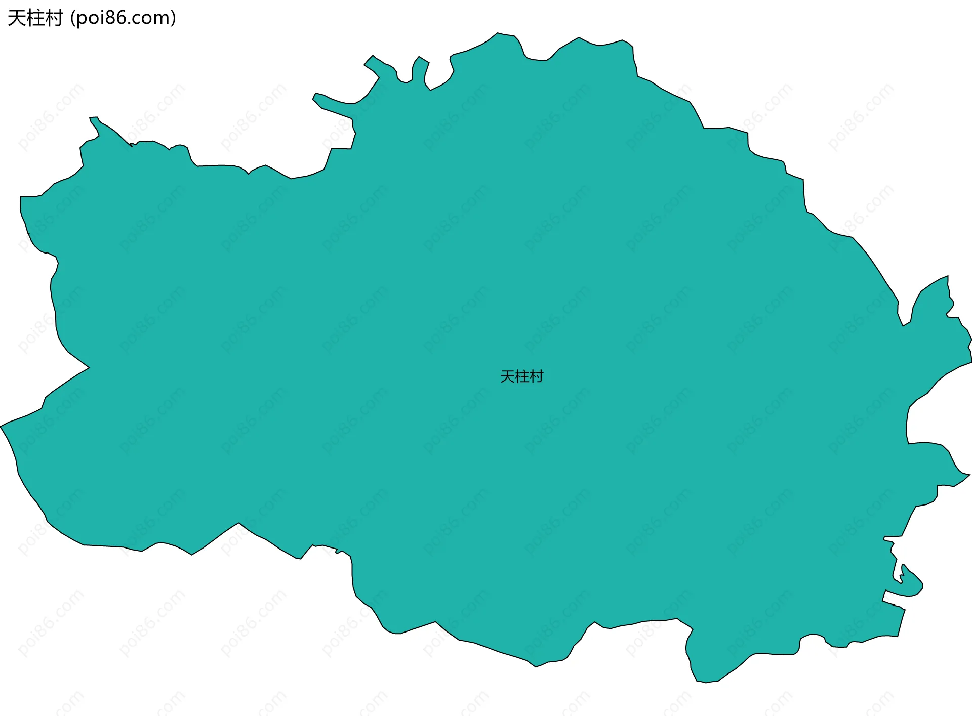 天柱村边界地图