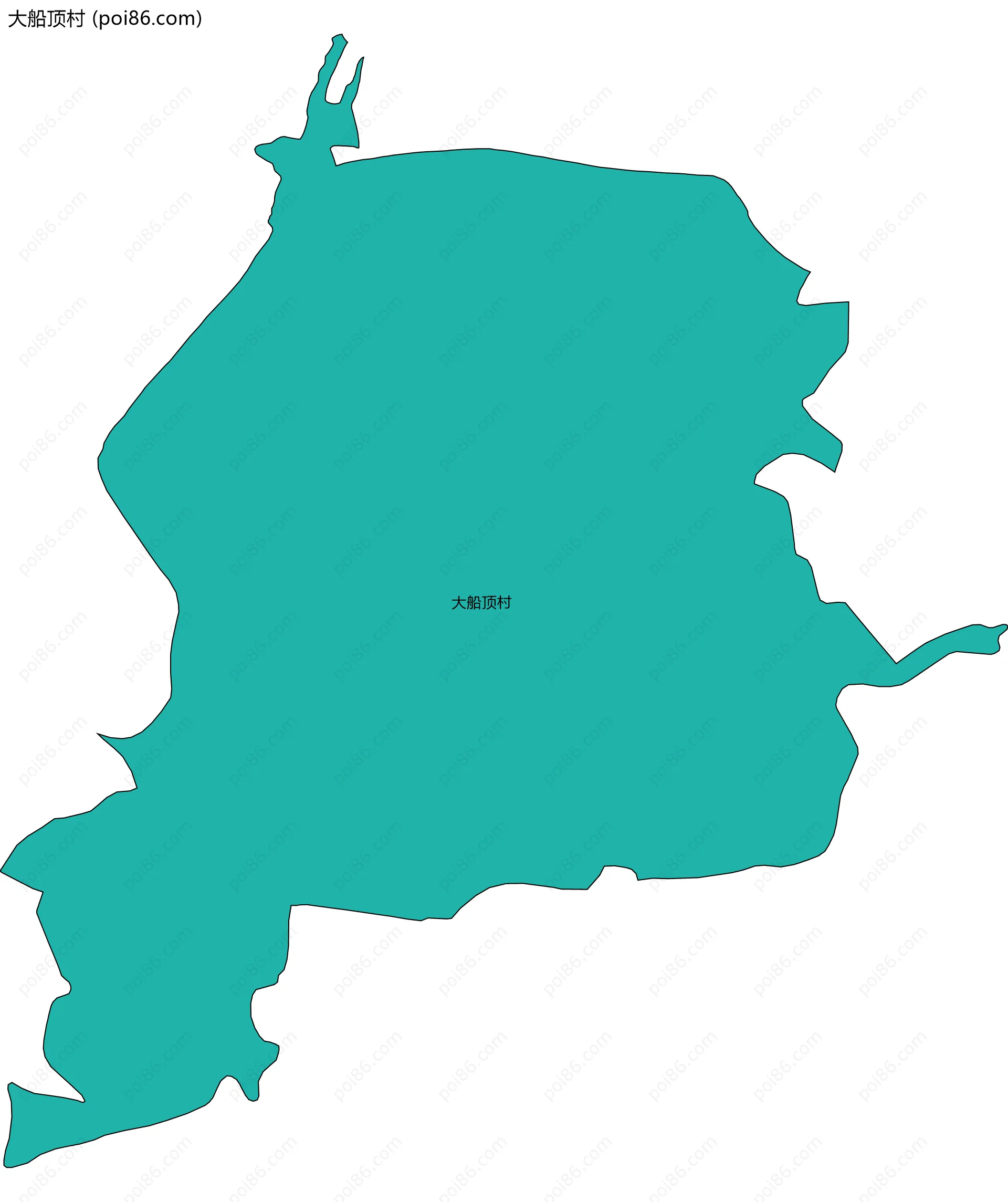 大船顶村边界地图