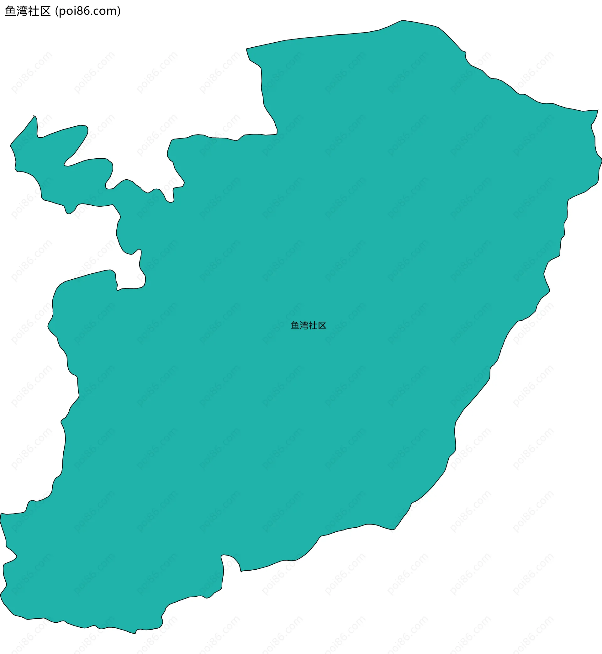 鱼湾社区边界地图