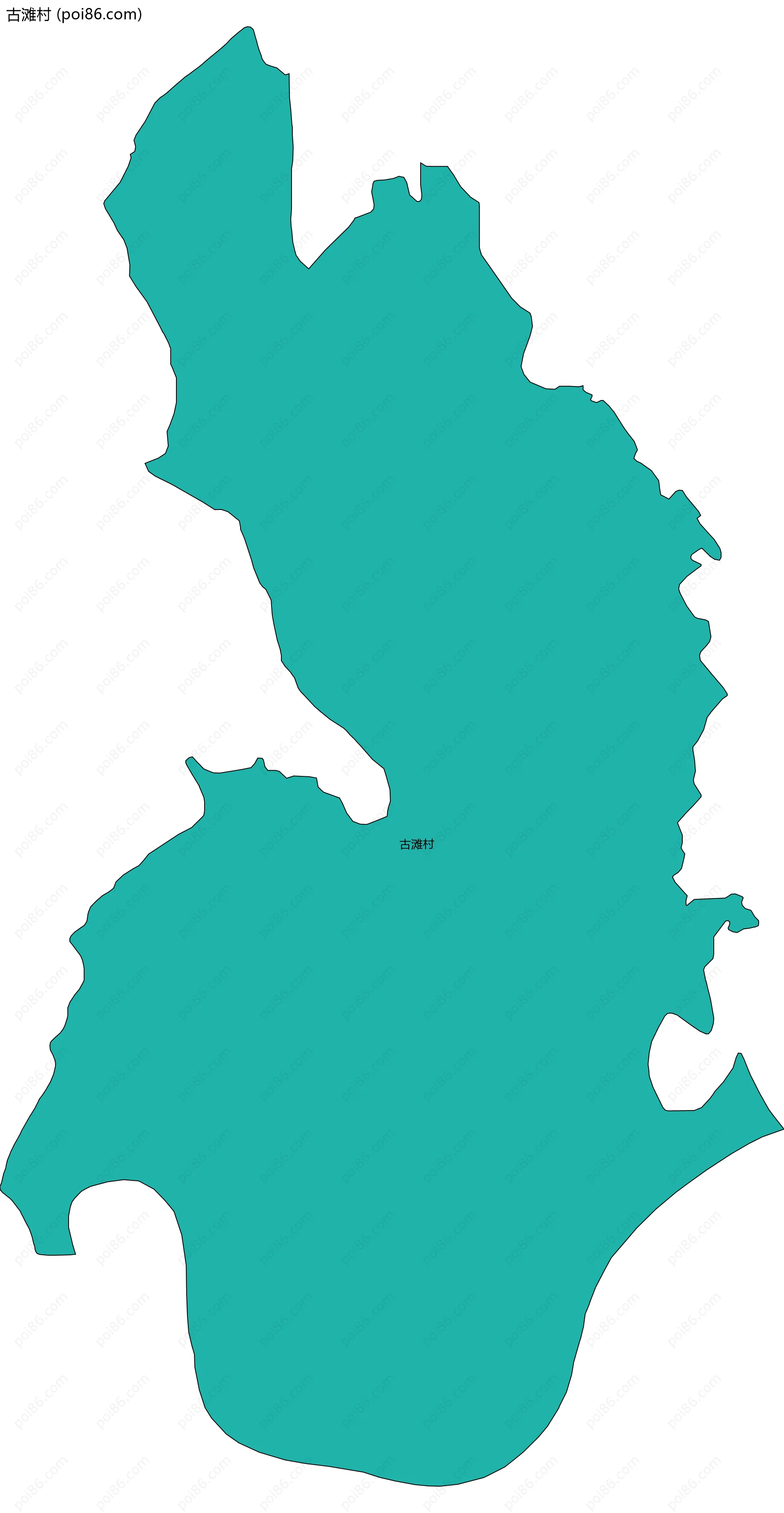 古滩村边界地图