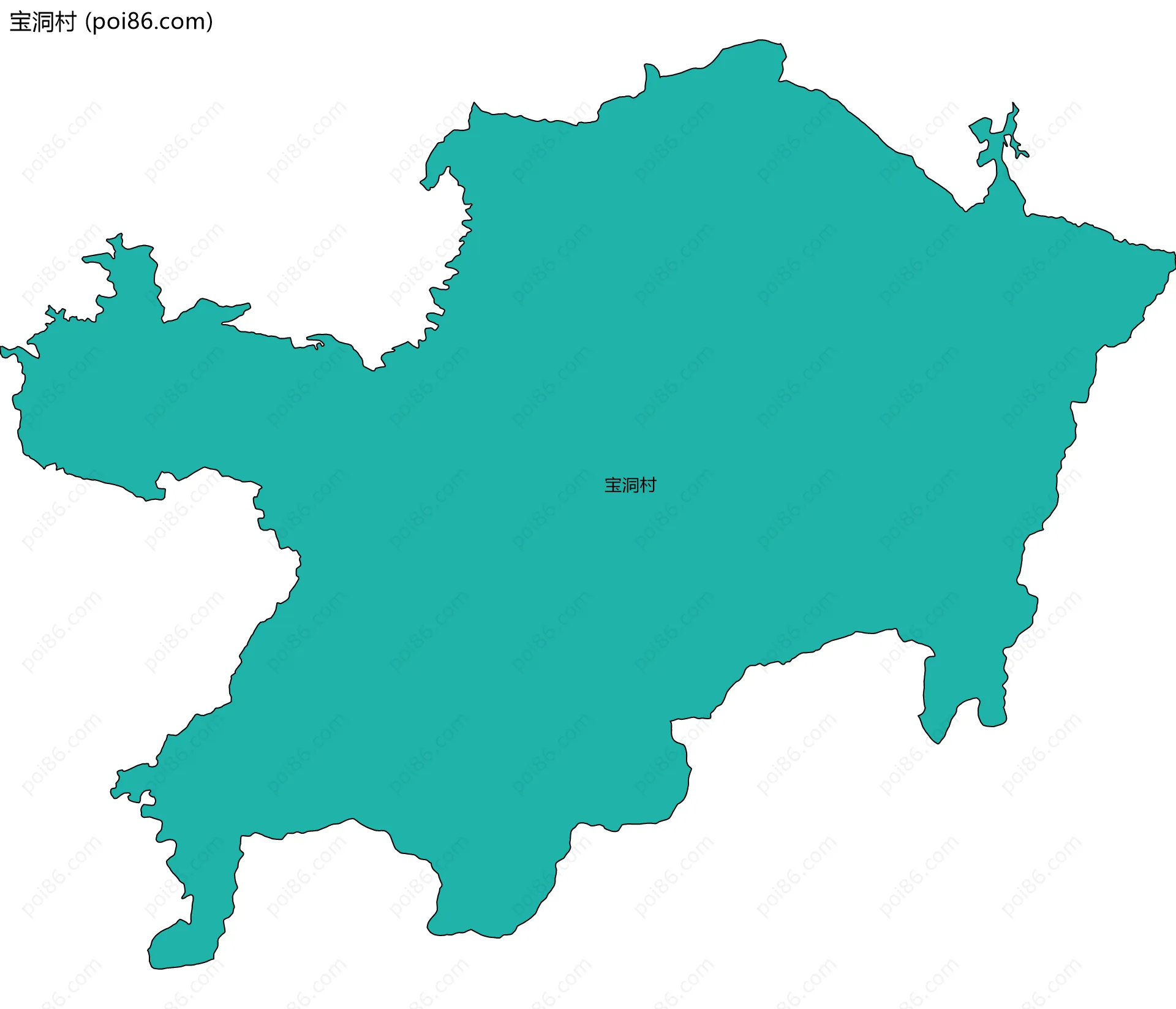 宝洞村边界地图