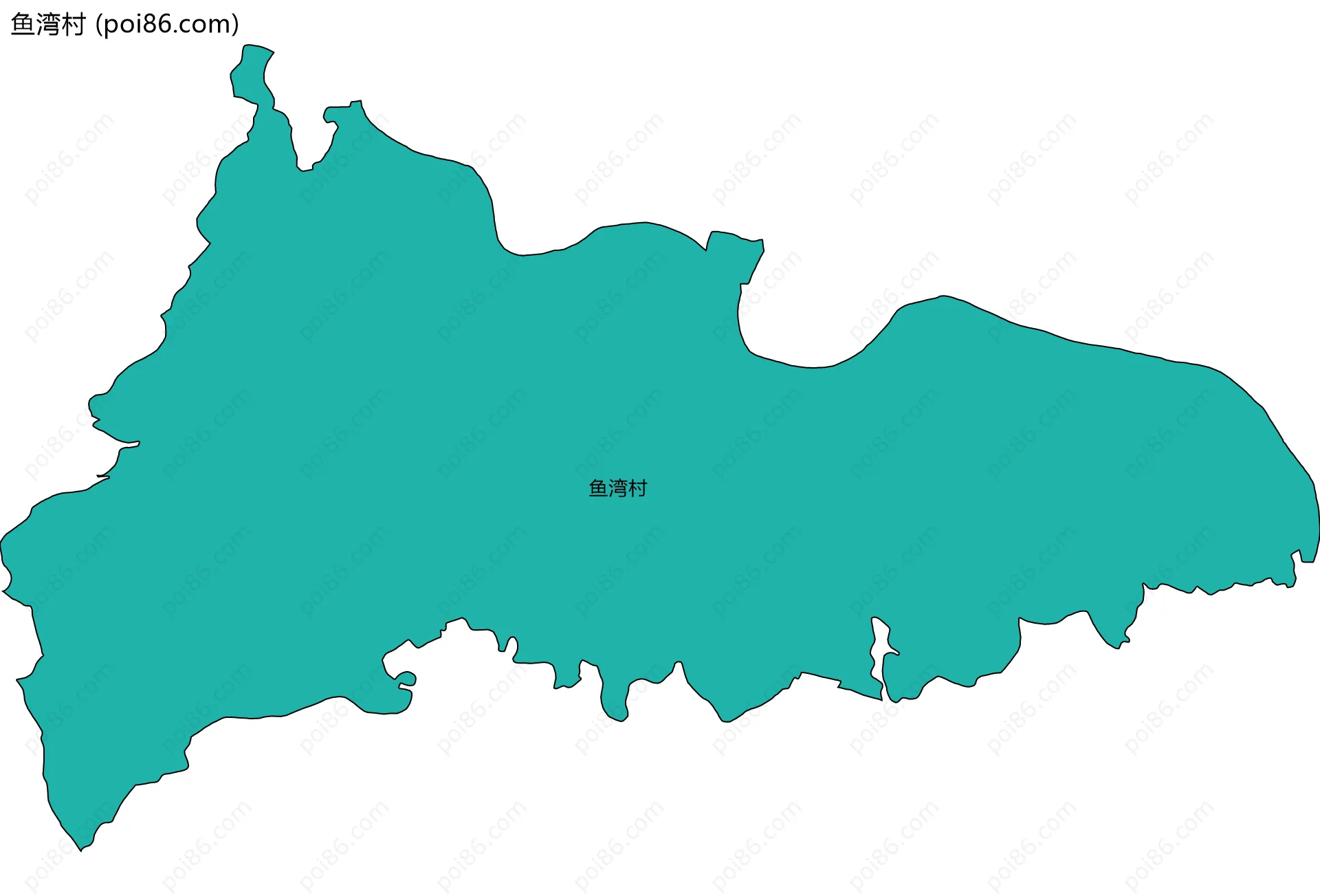 鱼湾村边界地图