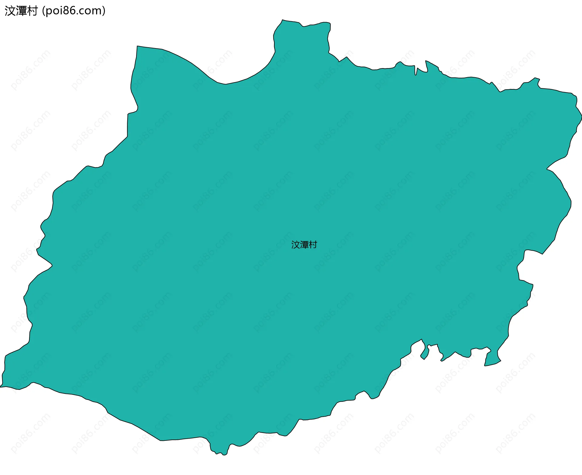 汶潭村边界地图
