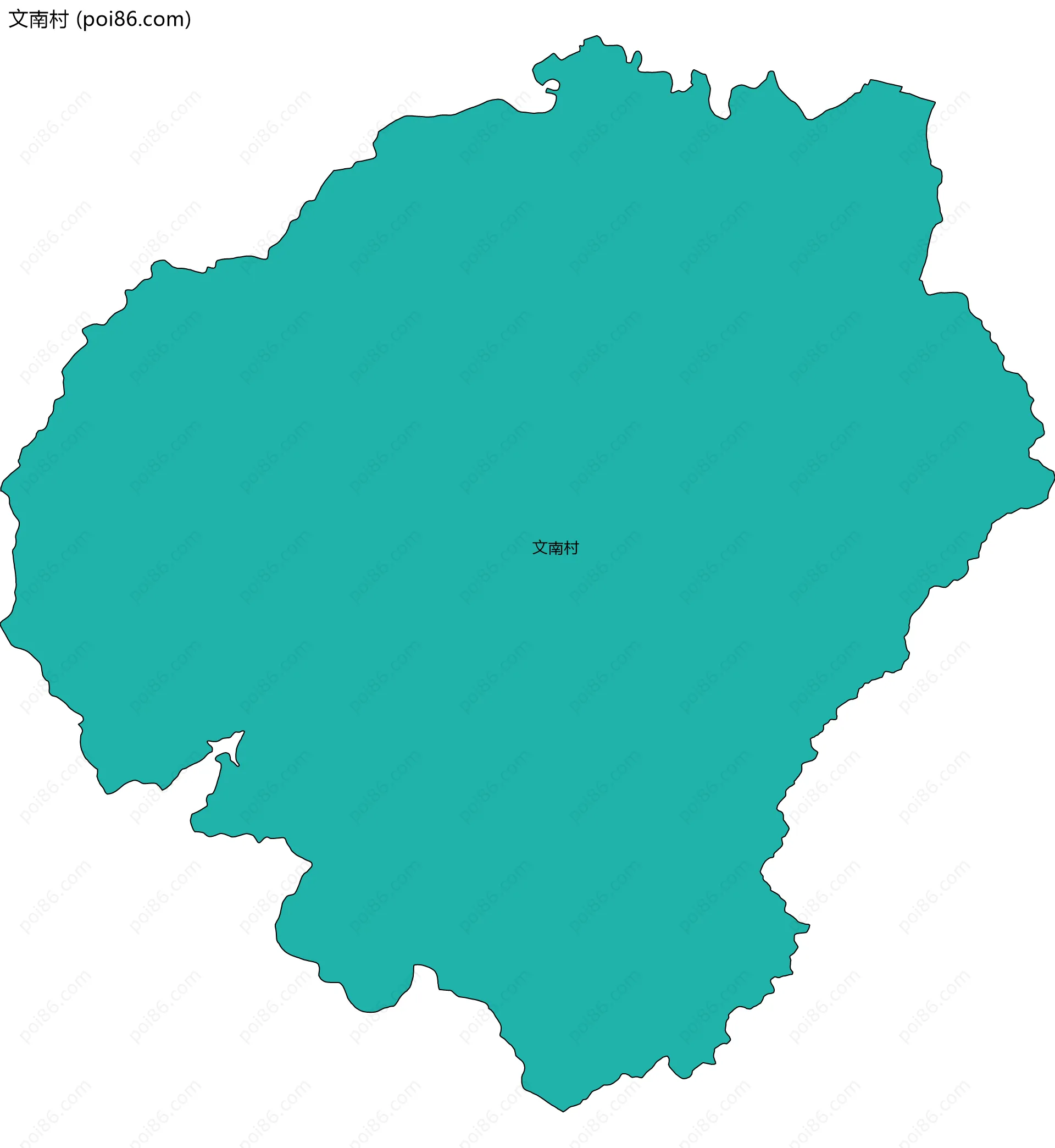 文南村边界地图