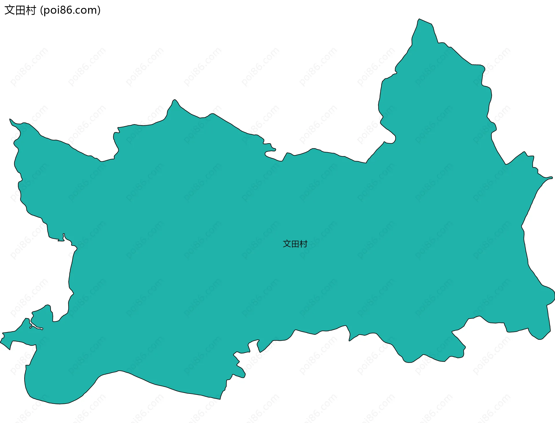 文田村边界地图