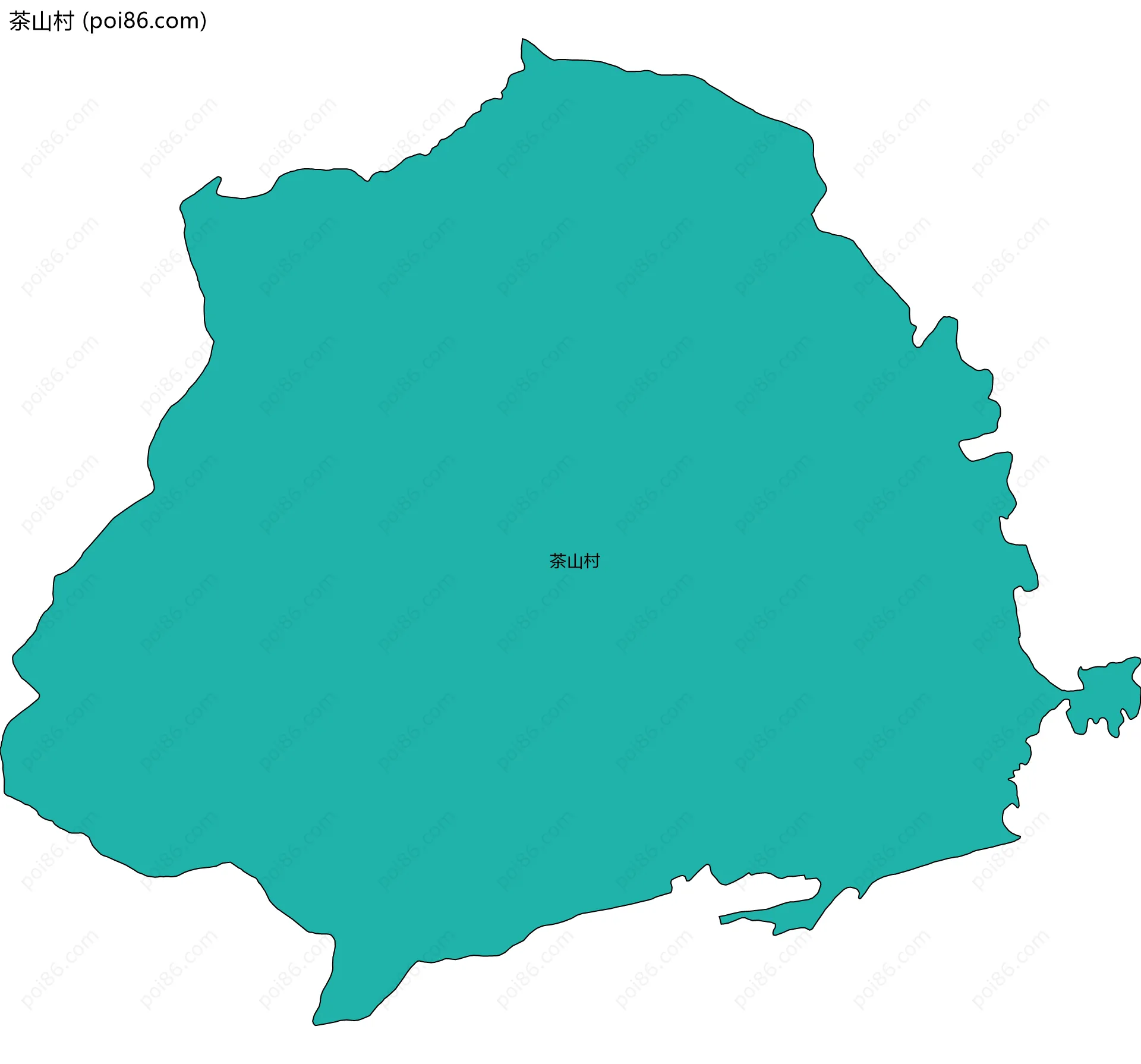 茶山村边界地图