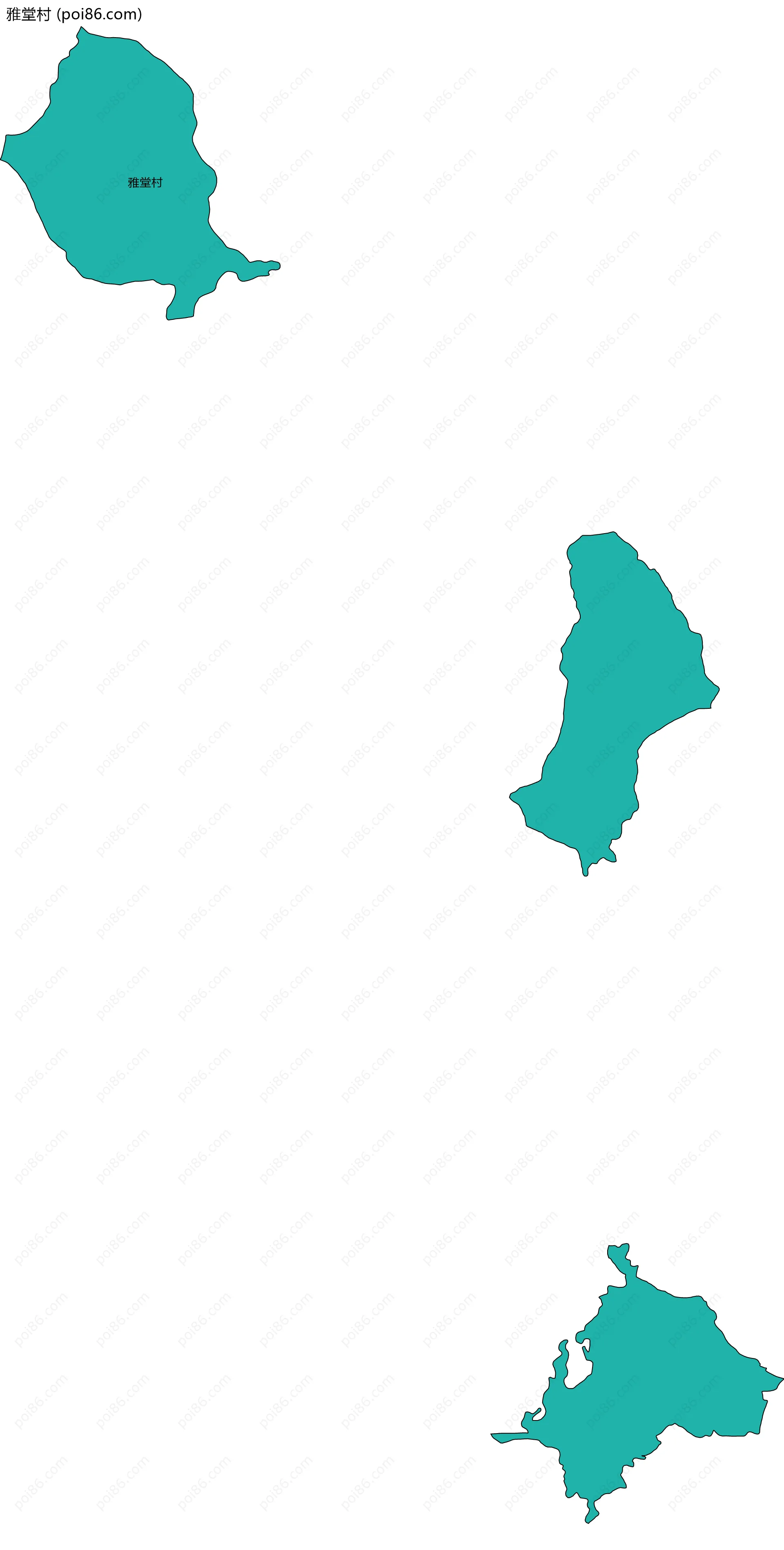 雅堂村边界地图