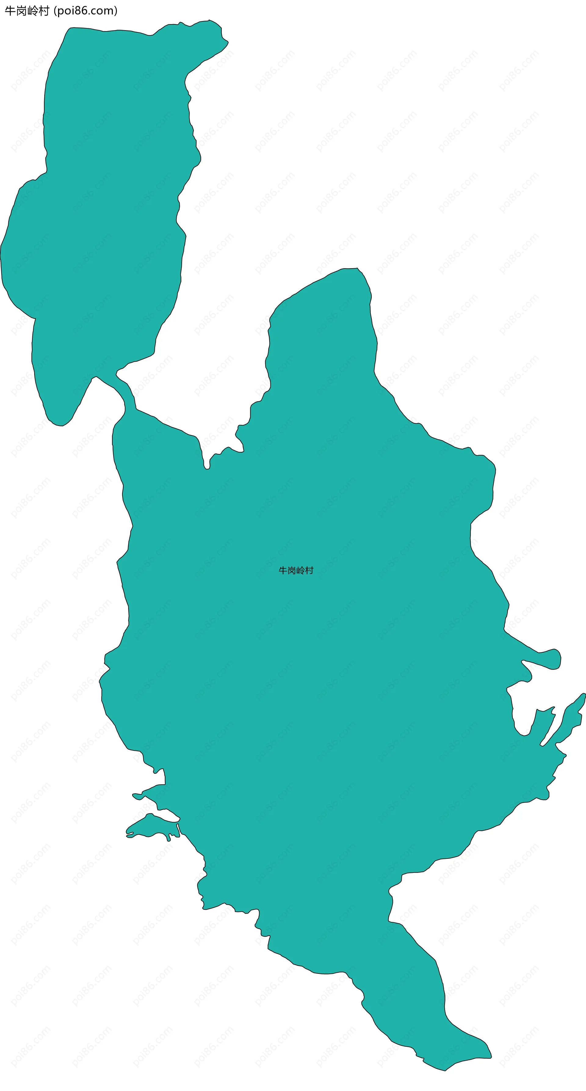 牛岗岭村边界地图
