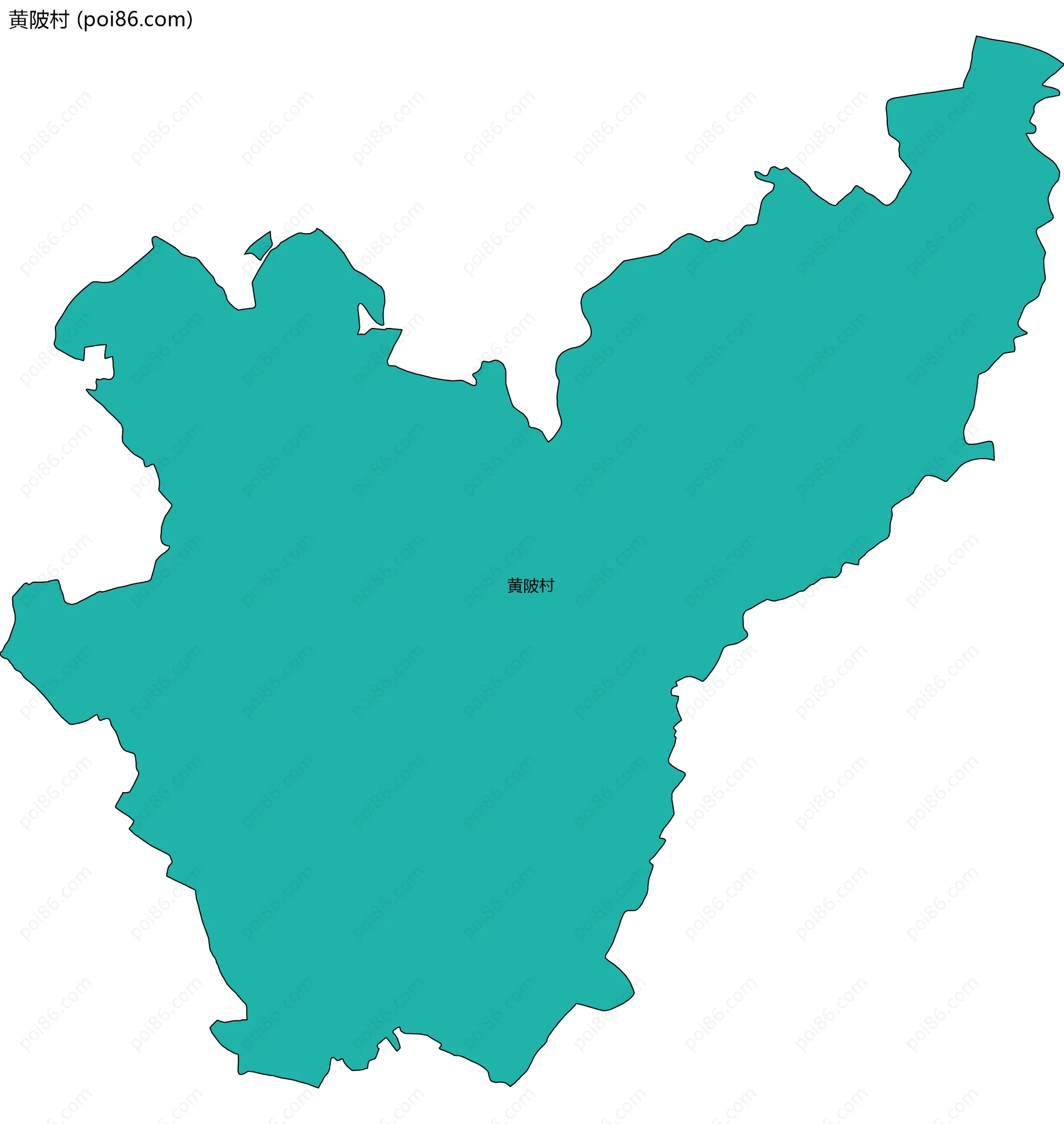 黄陂村边界地图