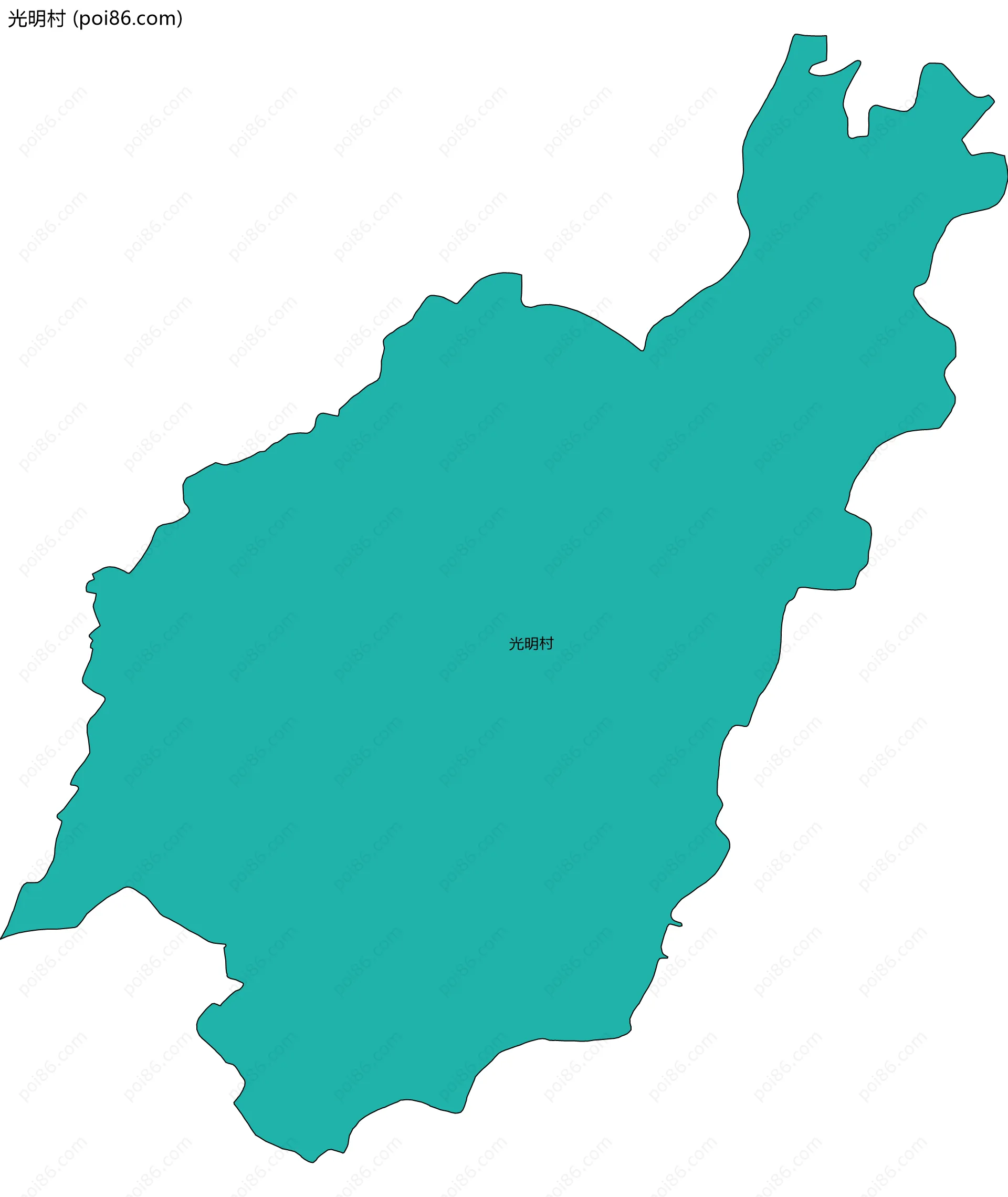 光明村边界地图