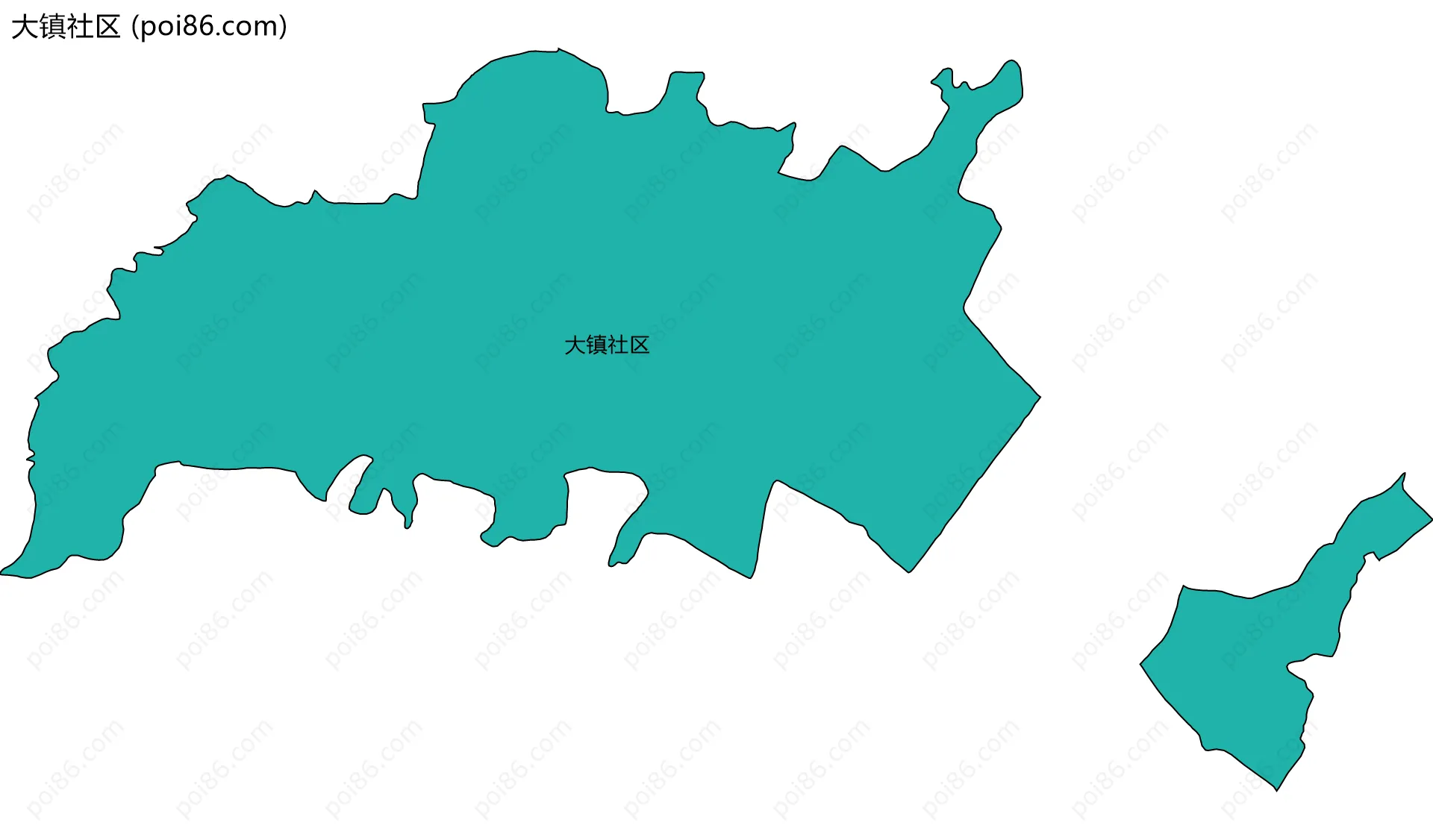 大镇社区边界地图