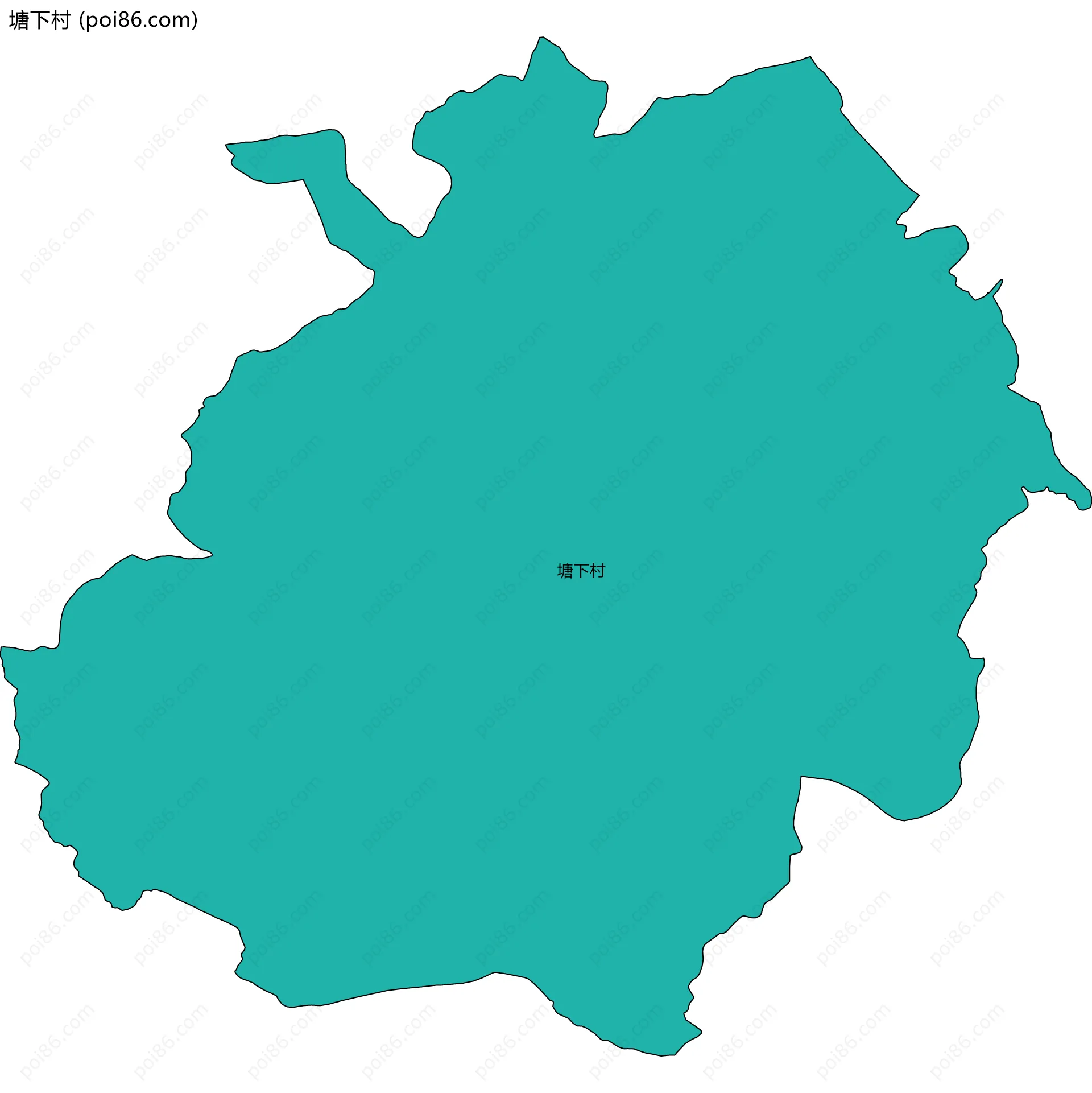 塘下村边界地图