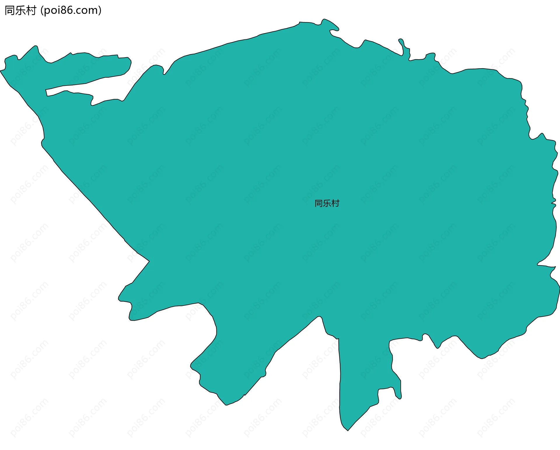 同乐村边界地图