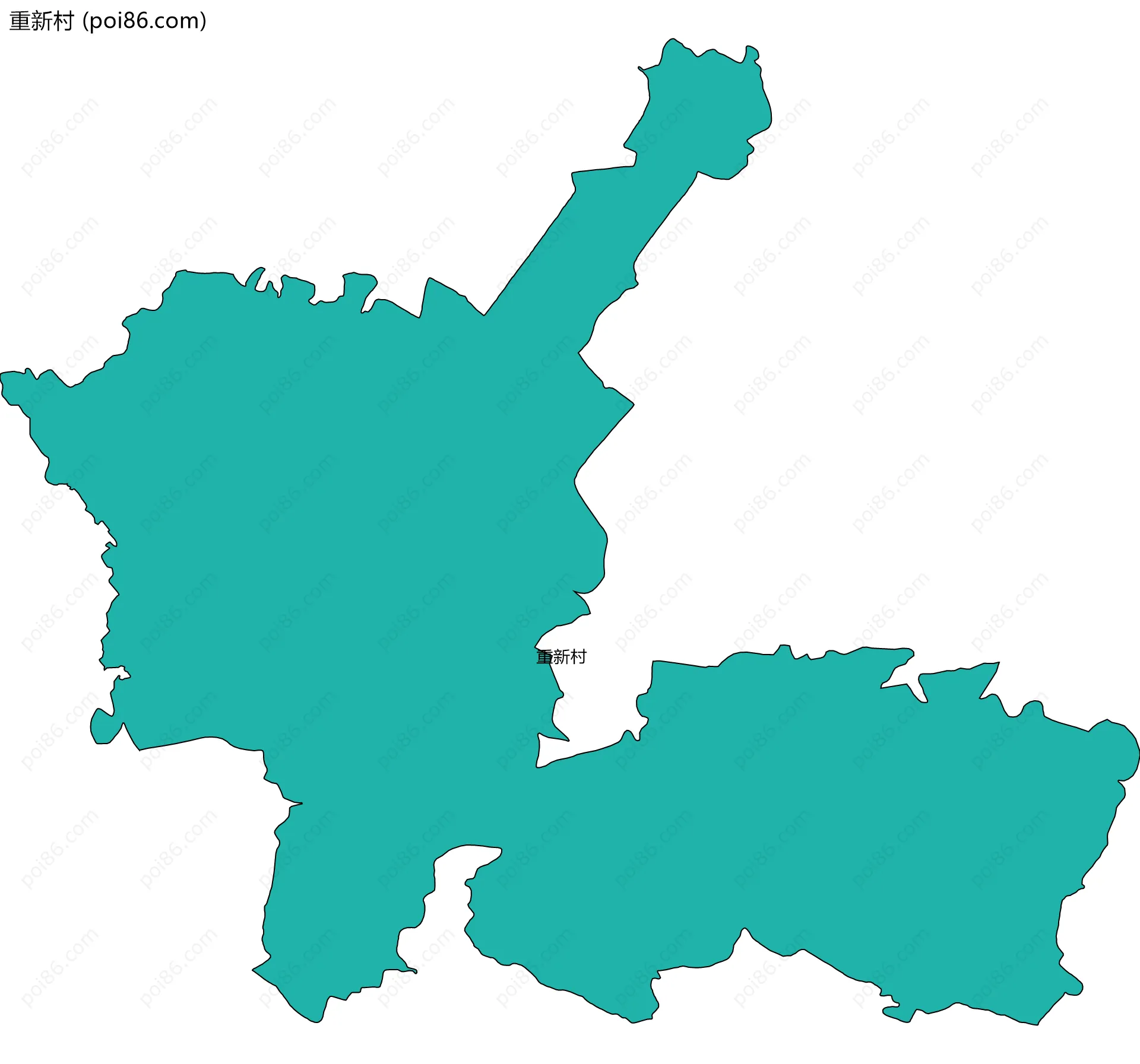 重新村边界地图