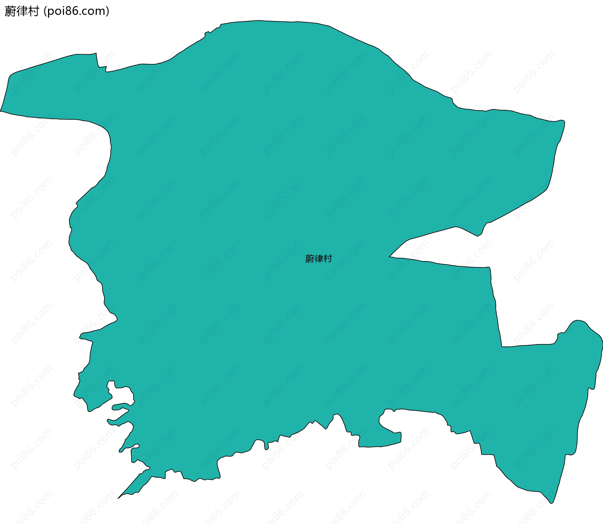 蔚律村边界地图