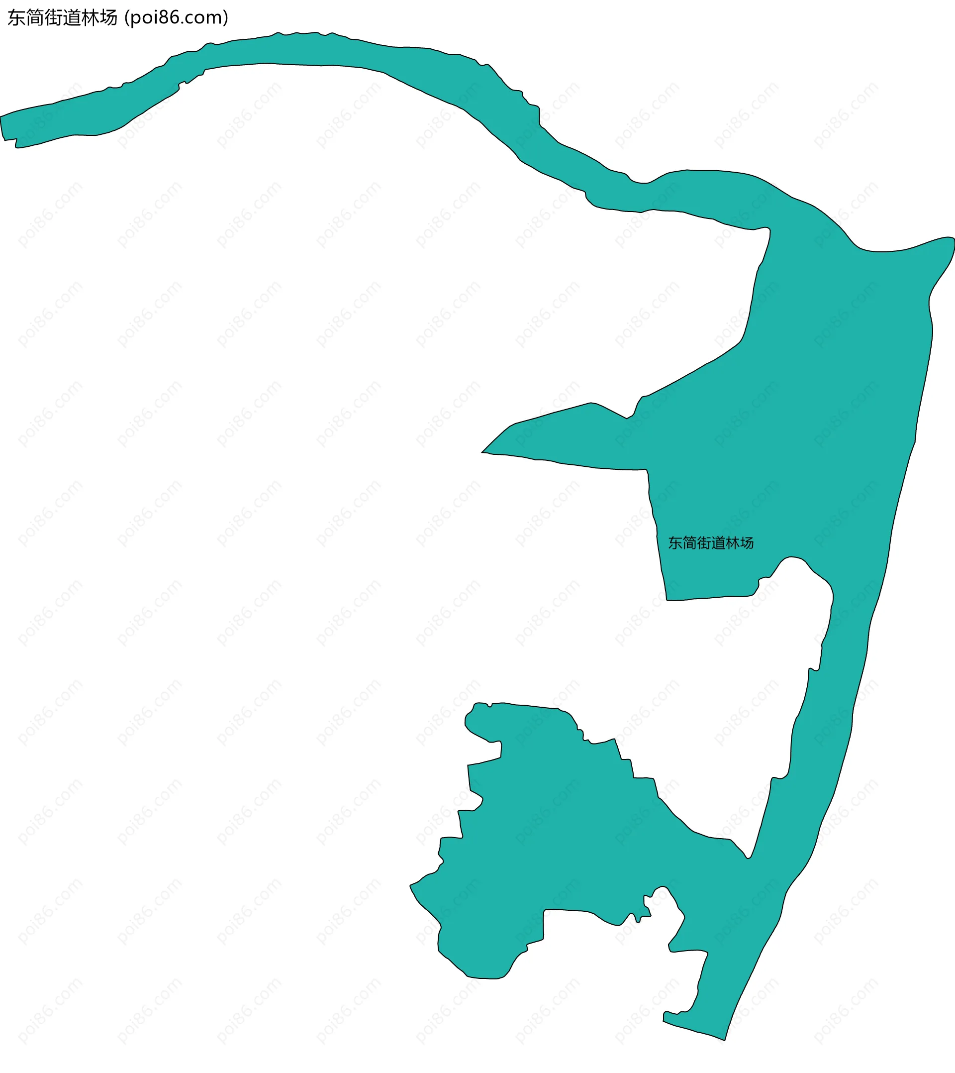 东简街道林场边界地图