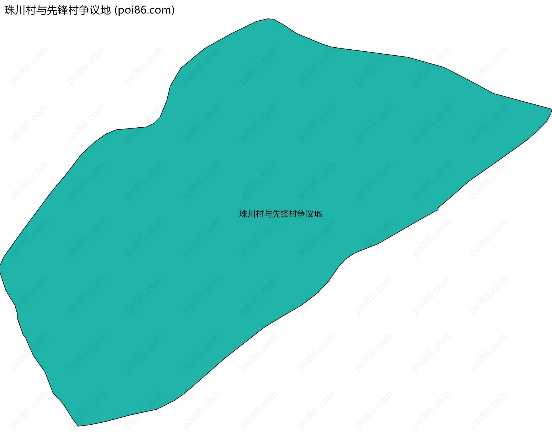 珠川村与先锋村争议地边界地图
