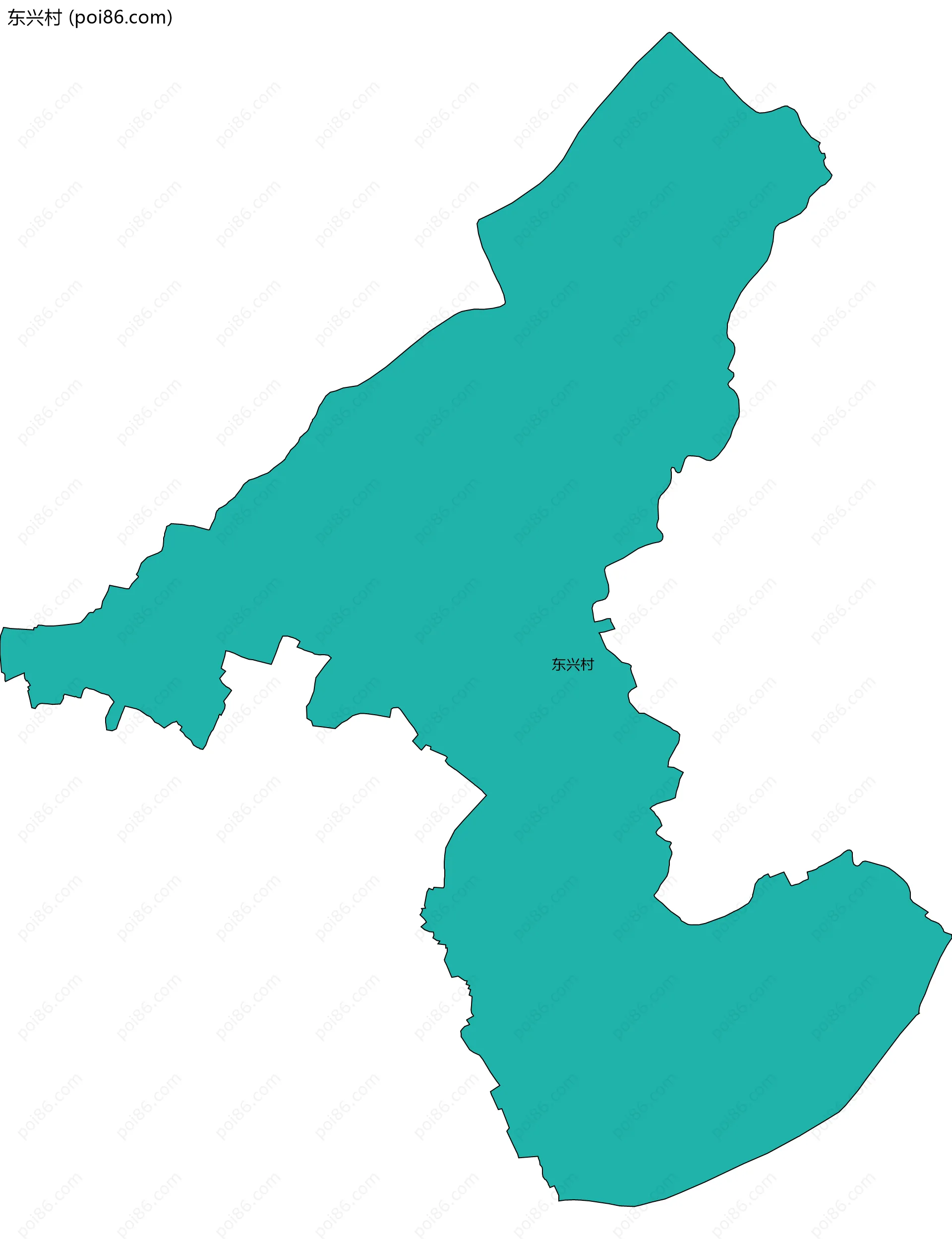东兴村边界地图
