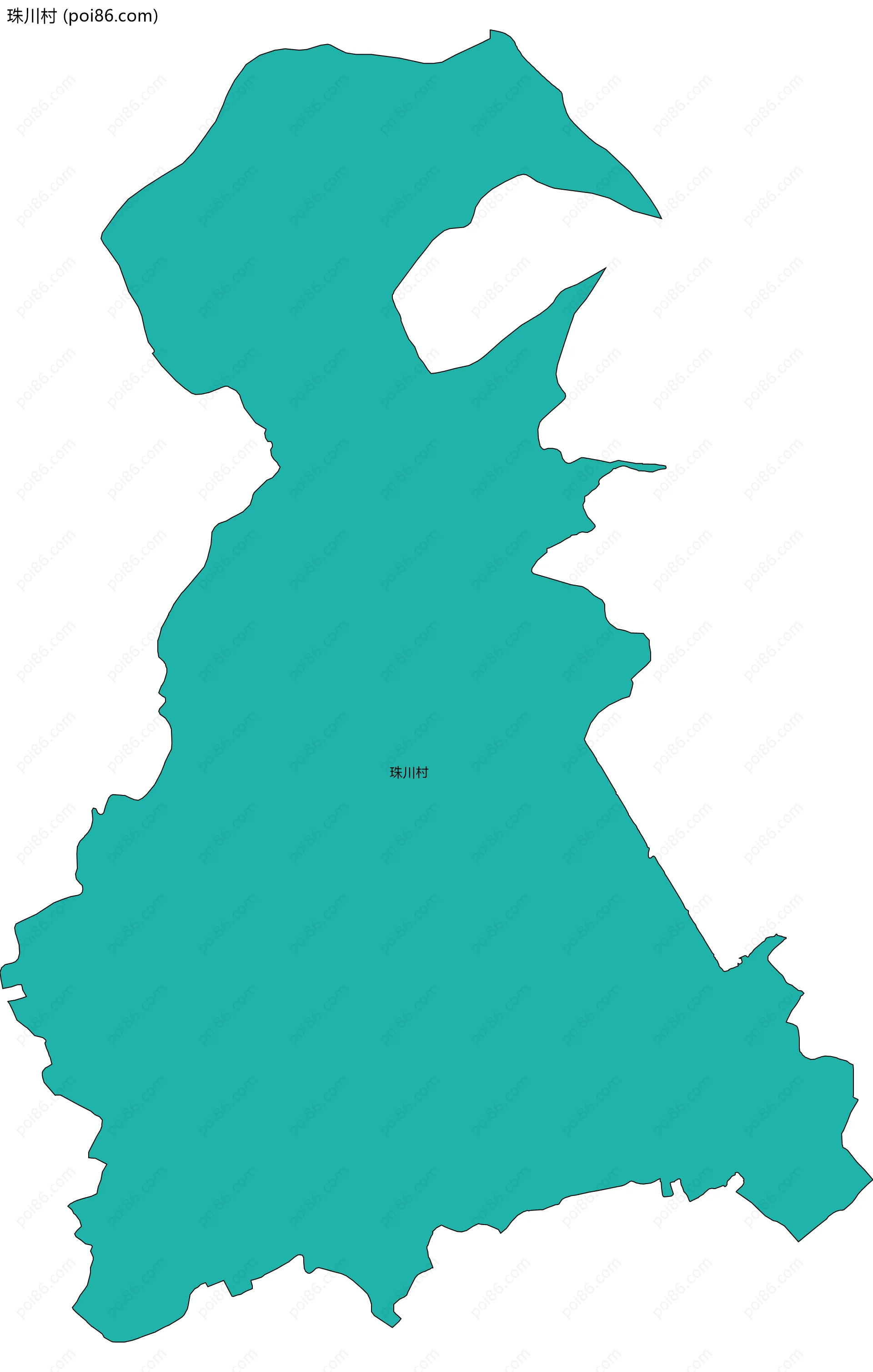 珠川村边界地图