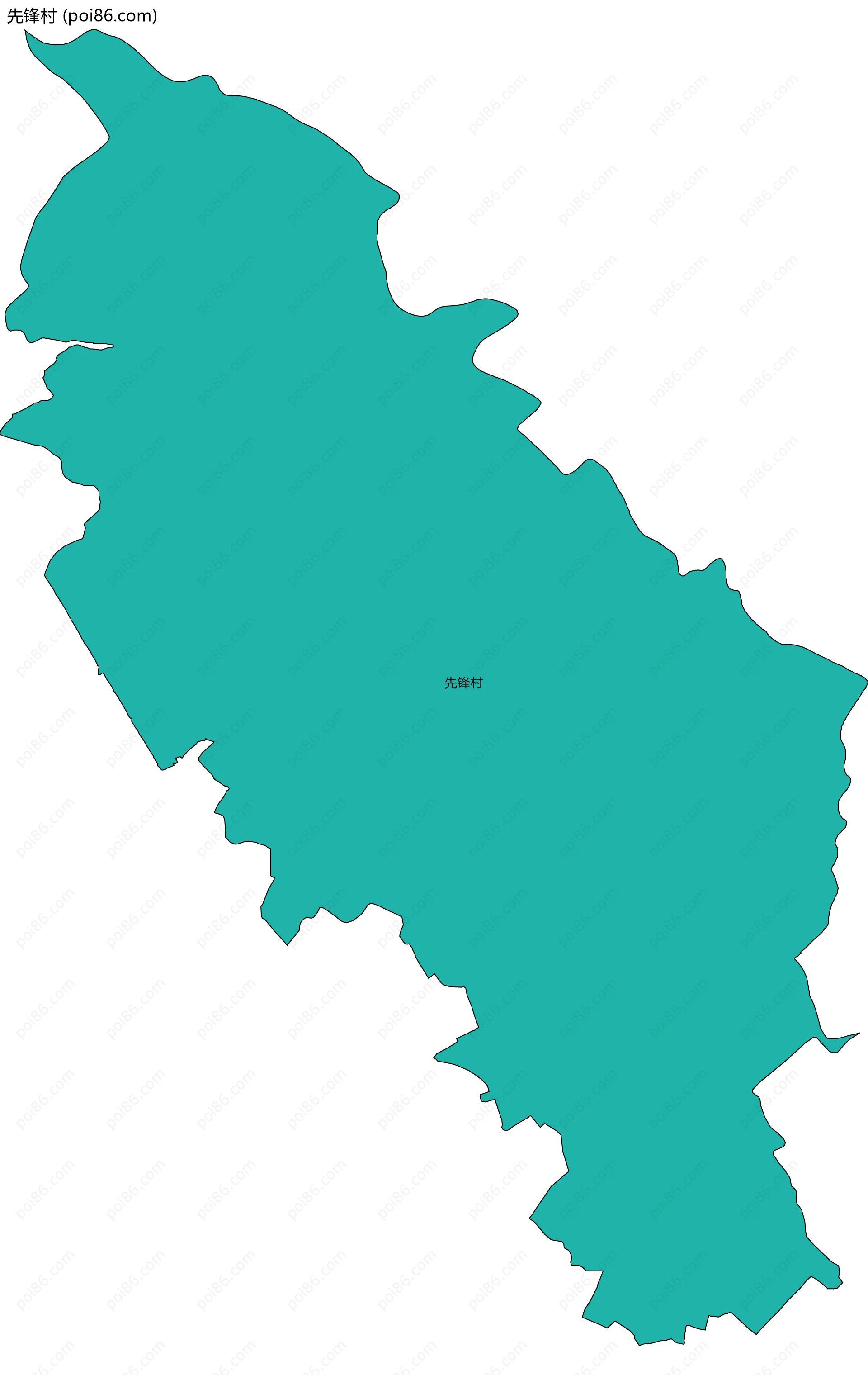 先锋村边界地图