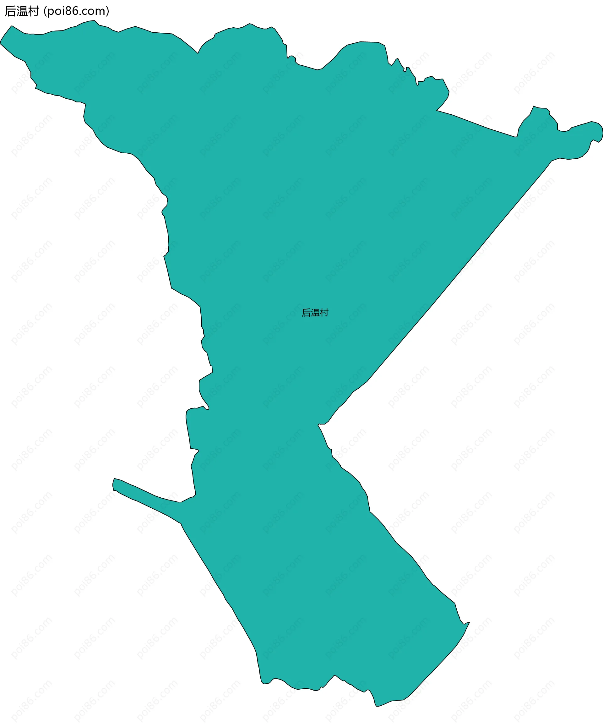 后温村边界地图