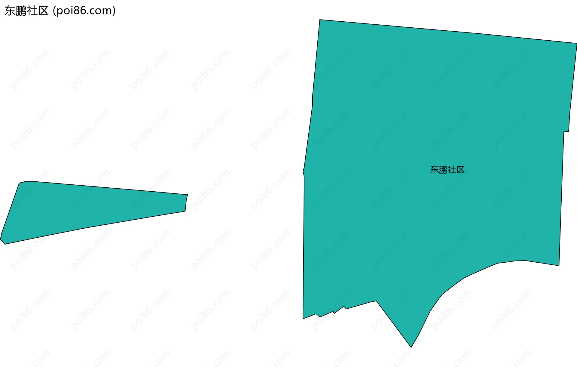东鹏社区边界地图