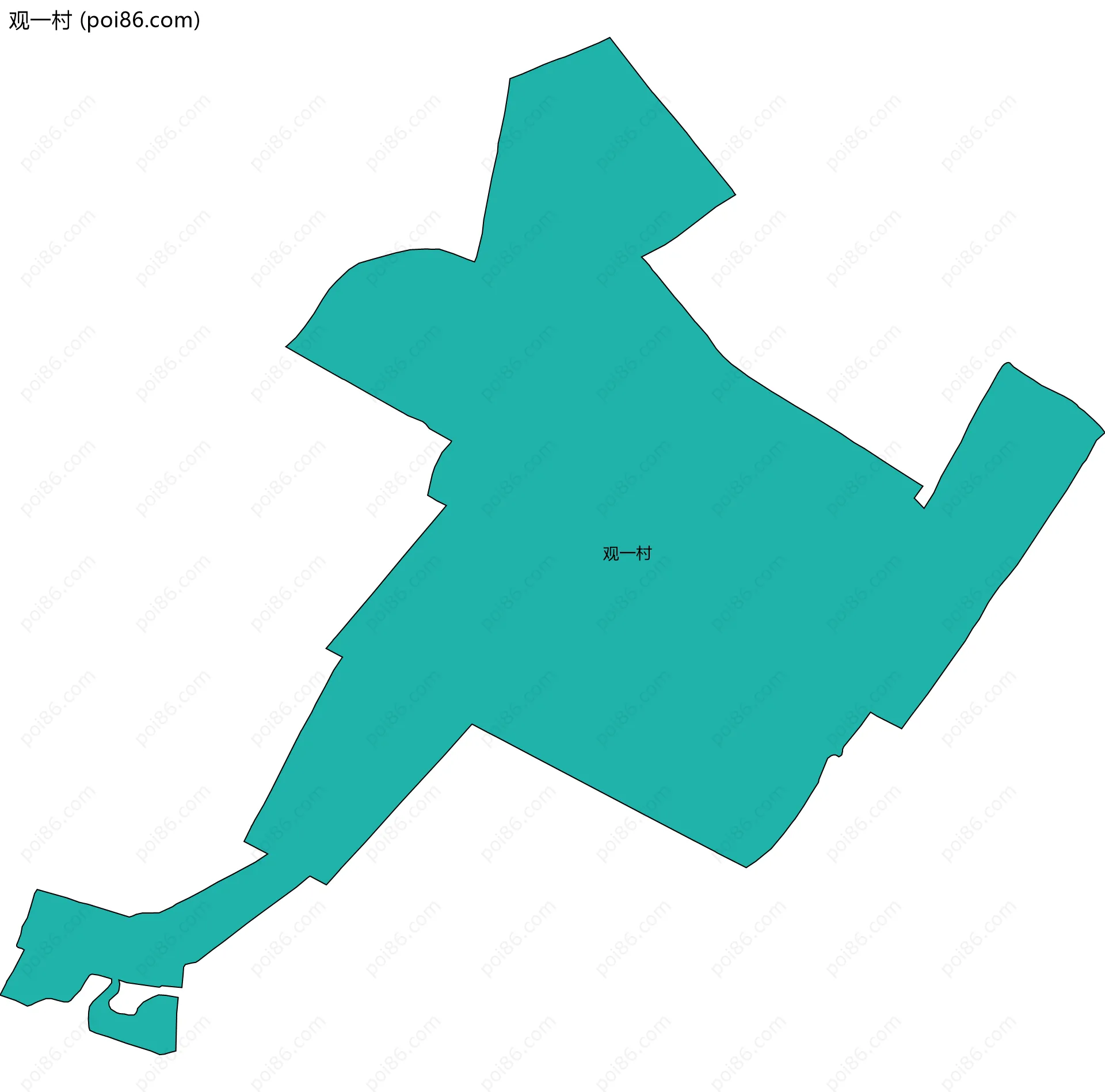 观一村边界地图