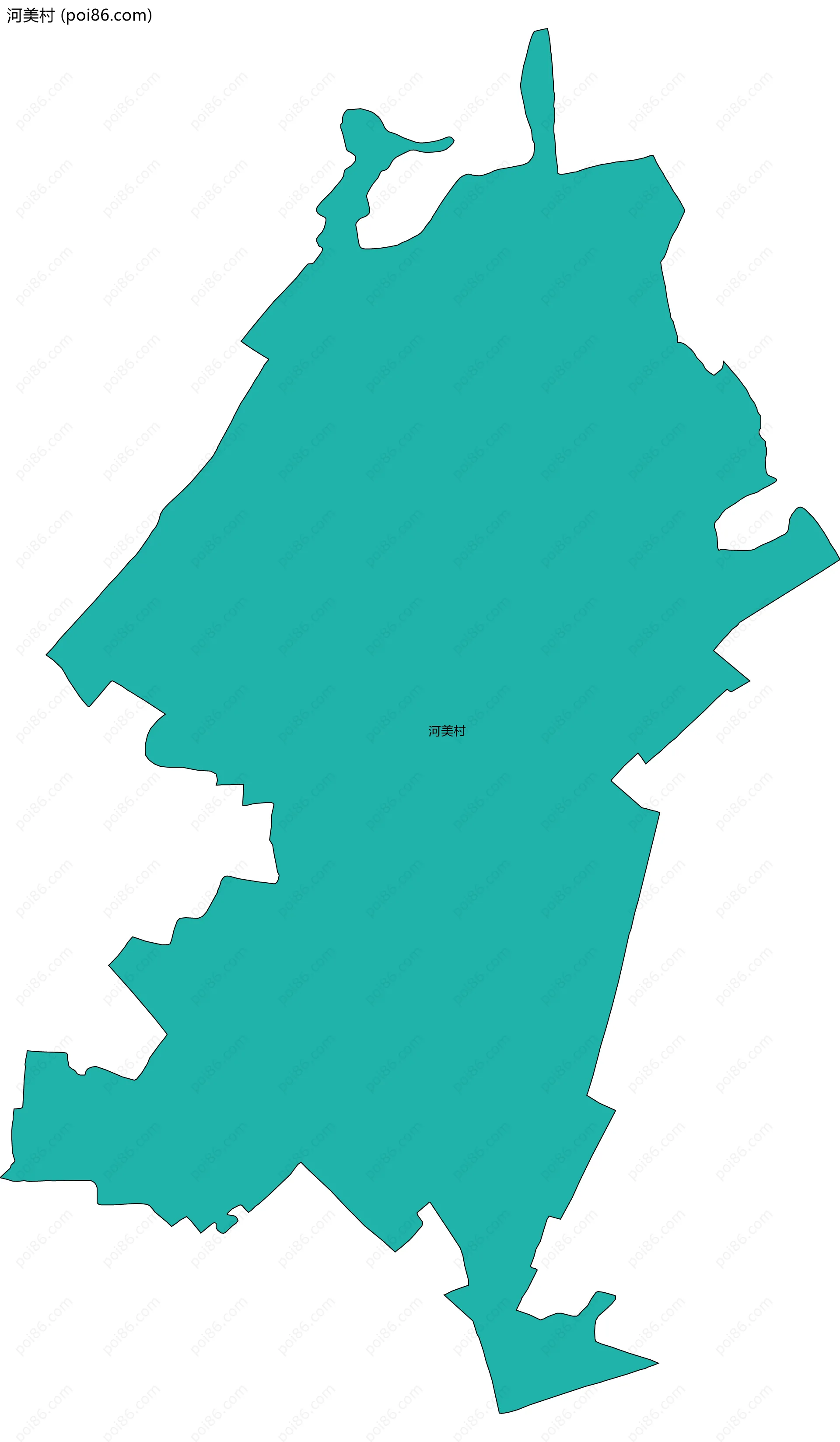 河美村边界地图