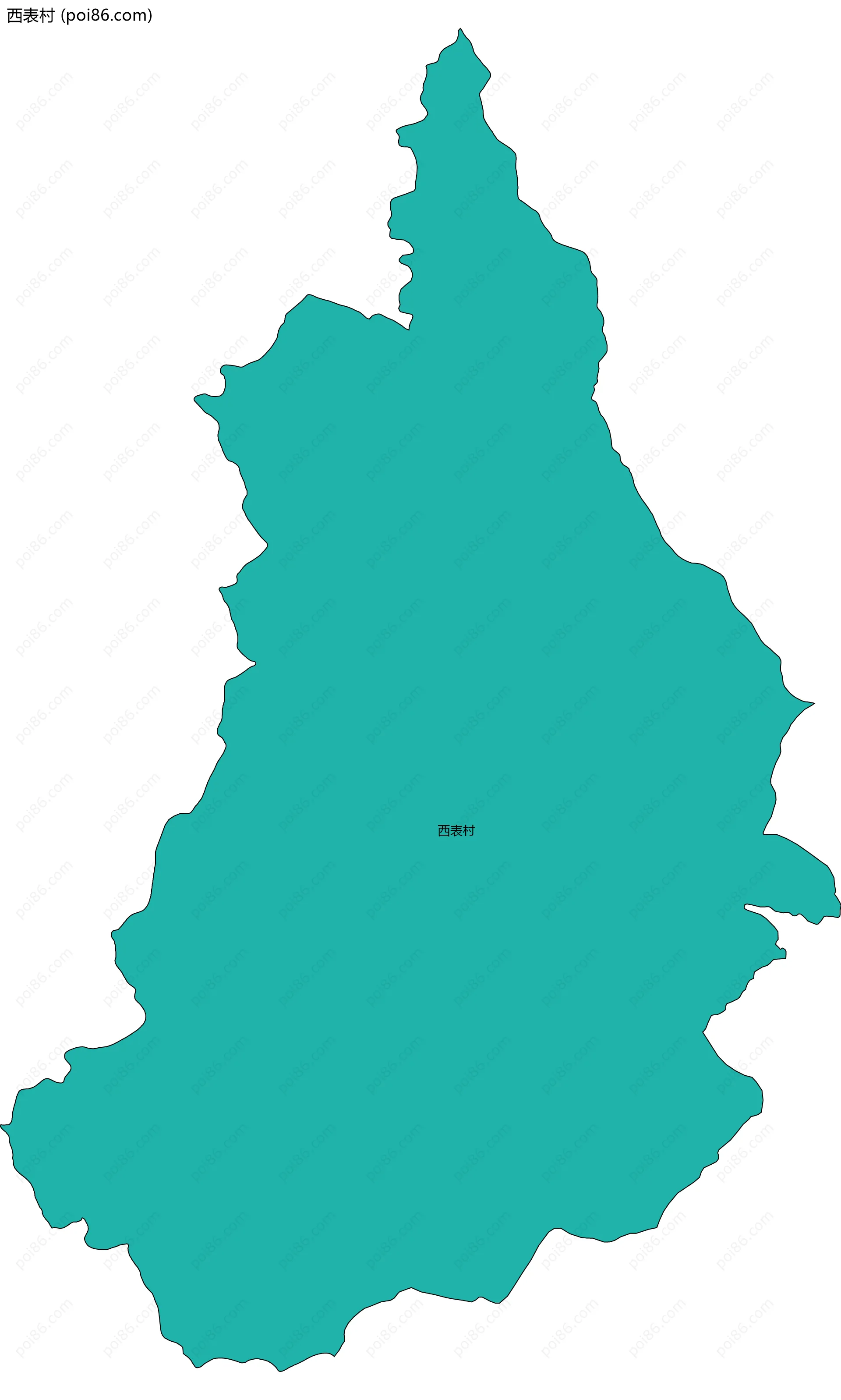 西表村边界地图