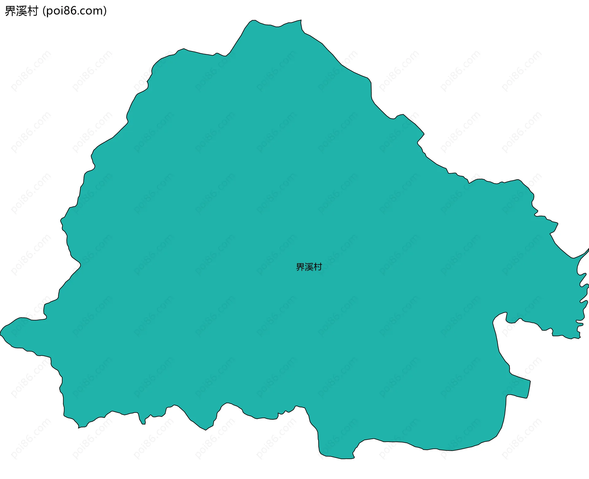 界溪村边界地图