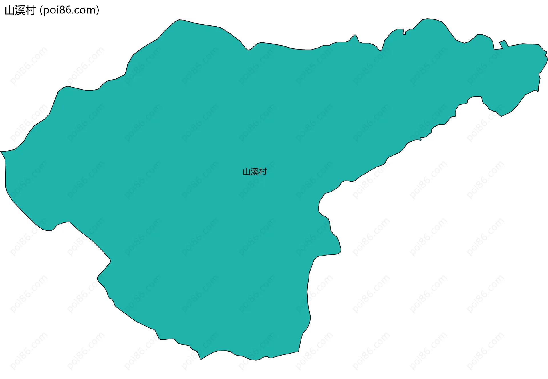 山溪村边界地图