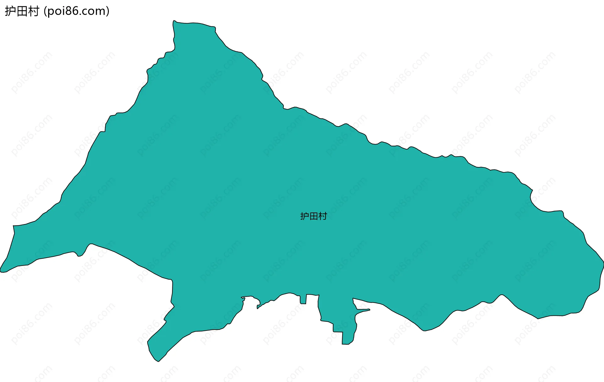 护田村边界地图