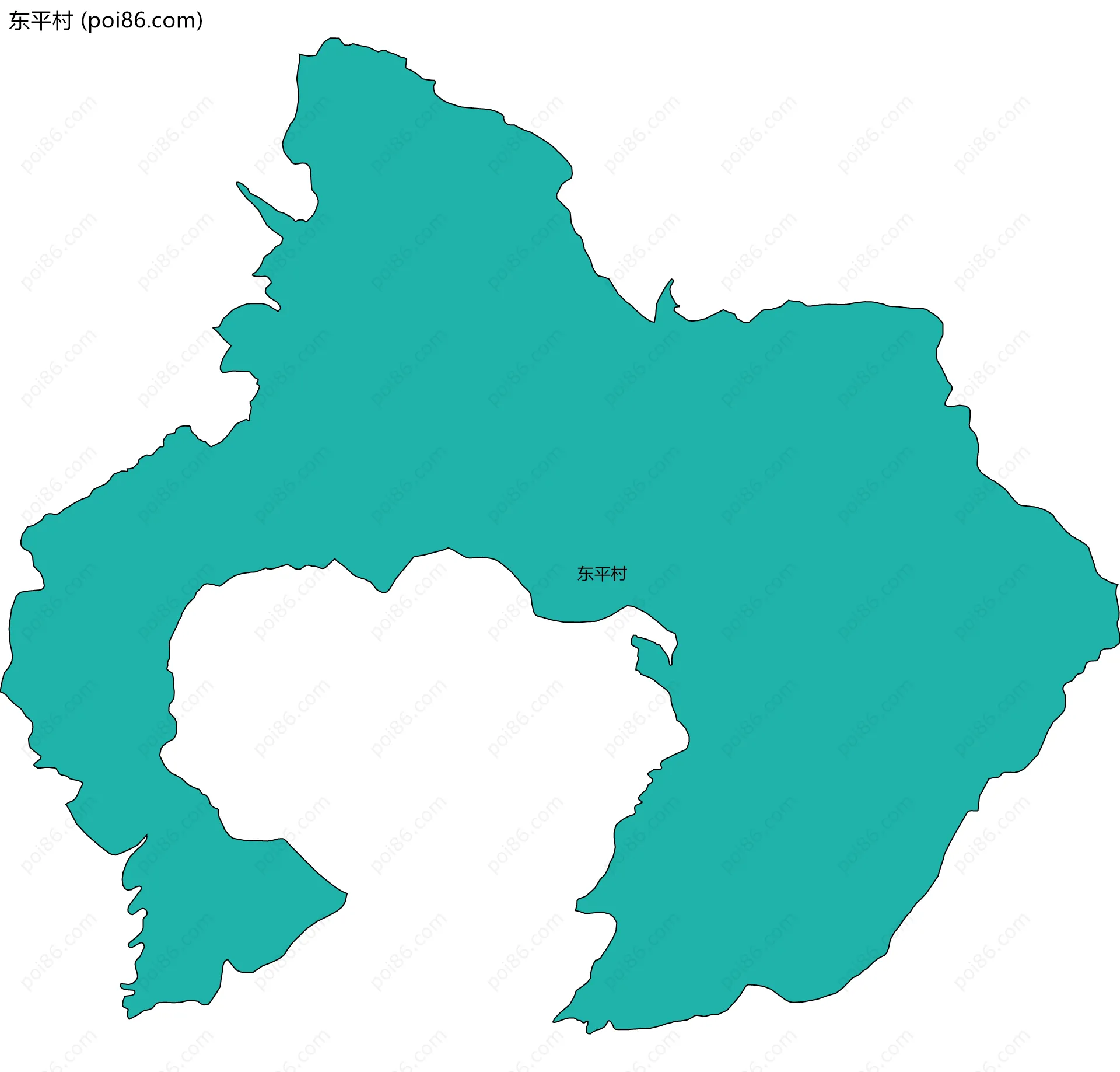 东平村边界地图
