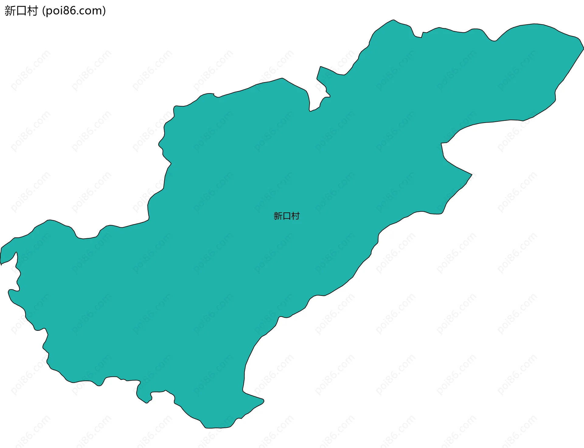 新口村边界地图