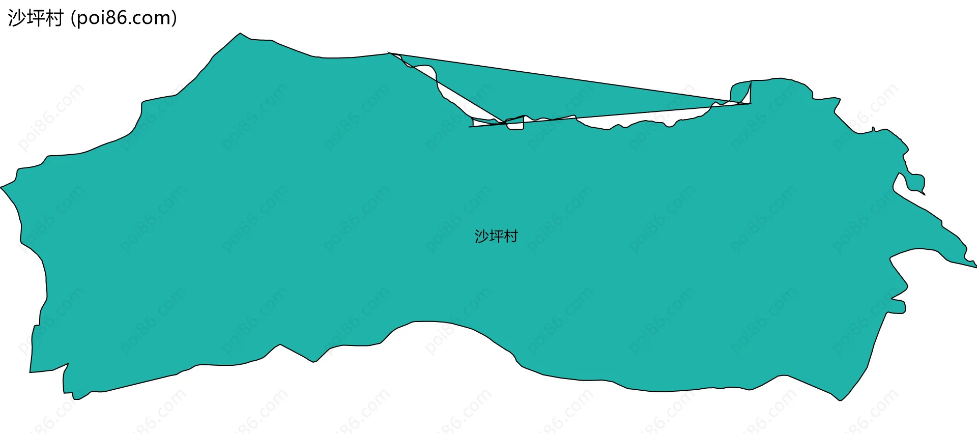 沙坪村边界地图