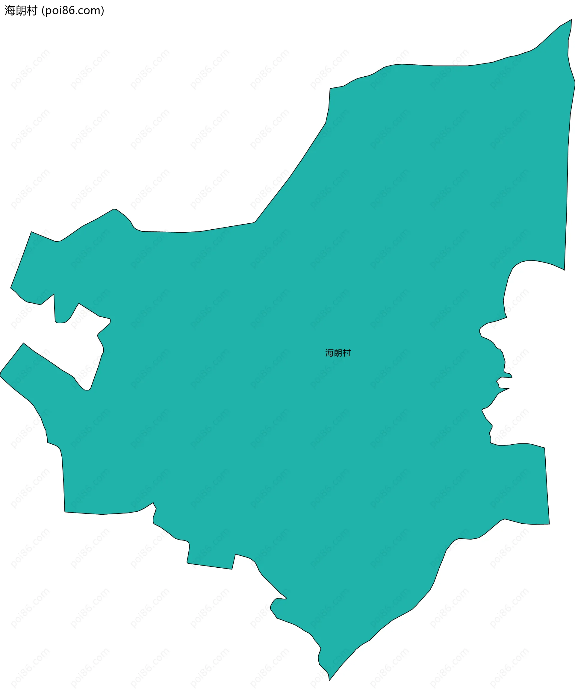 海朗村边界地图