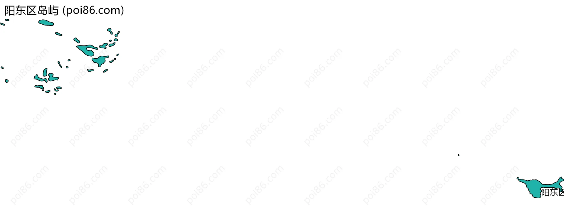 阳东区岛屿边界地图