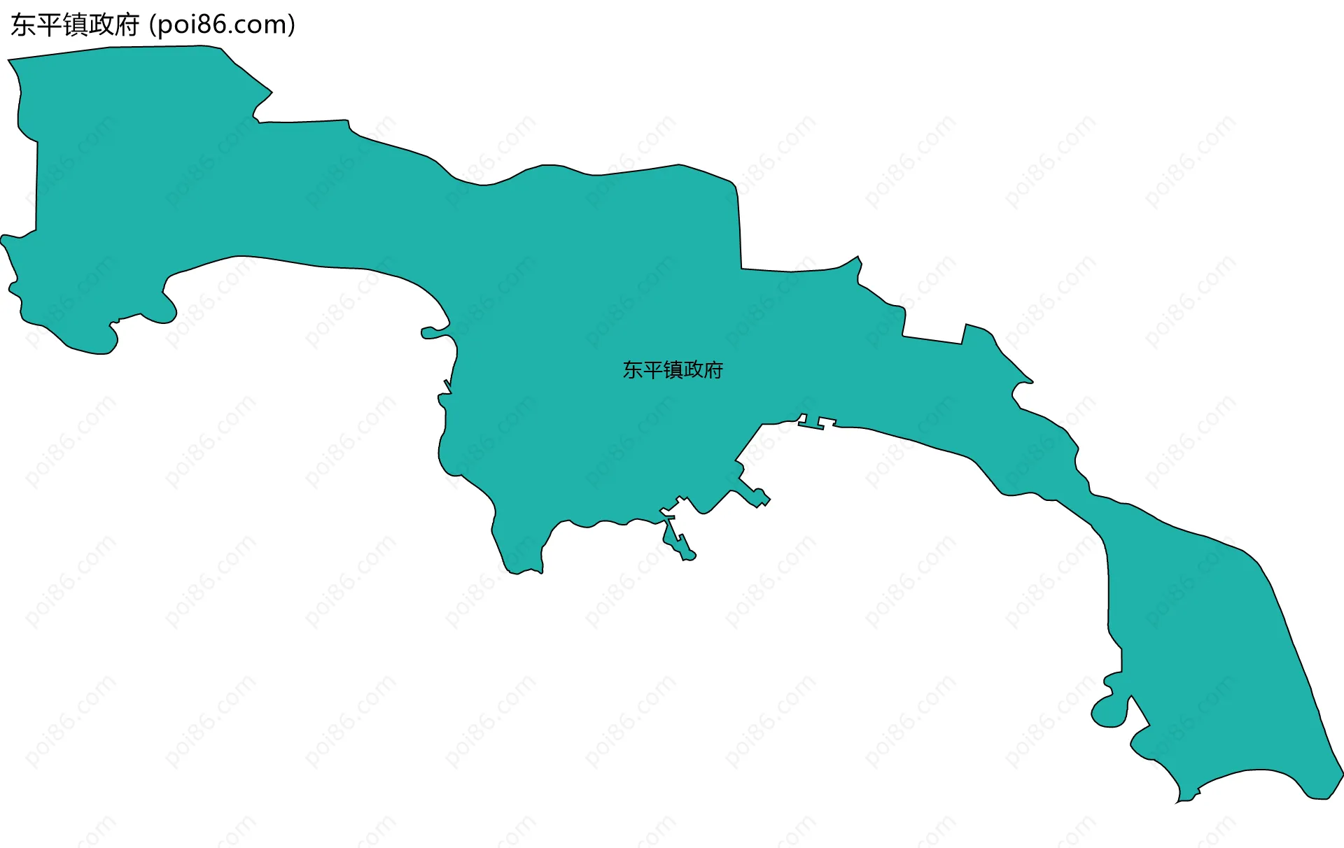 东平镇政府边界地图