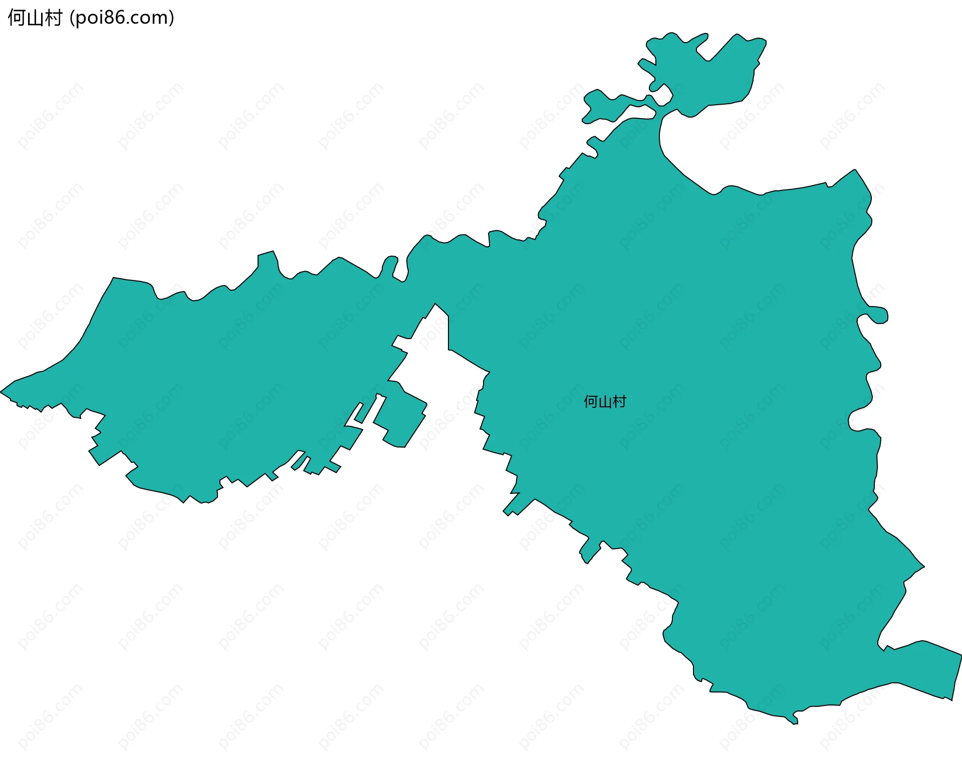 何山村边界地图