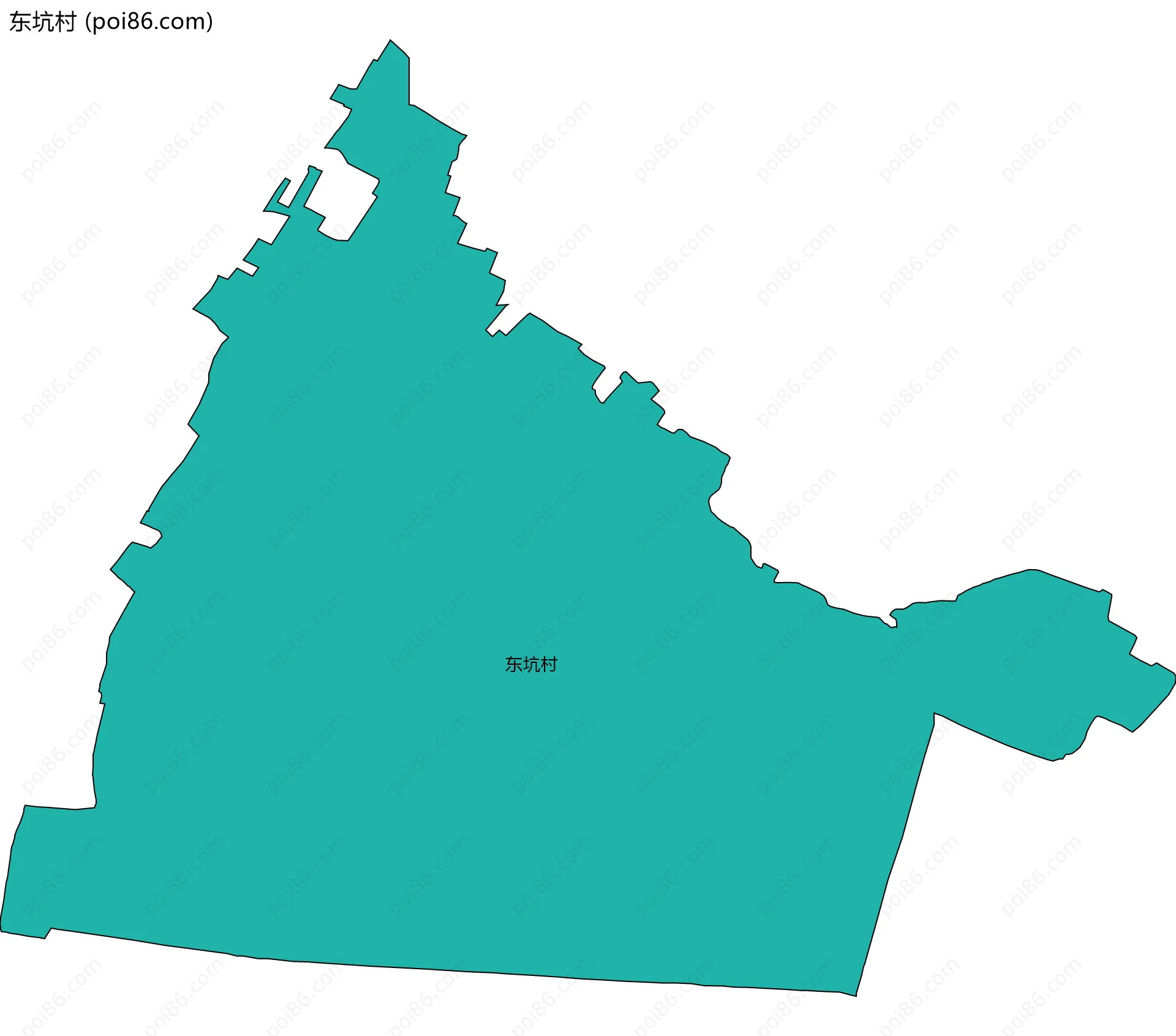东坑村边界地图
