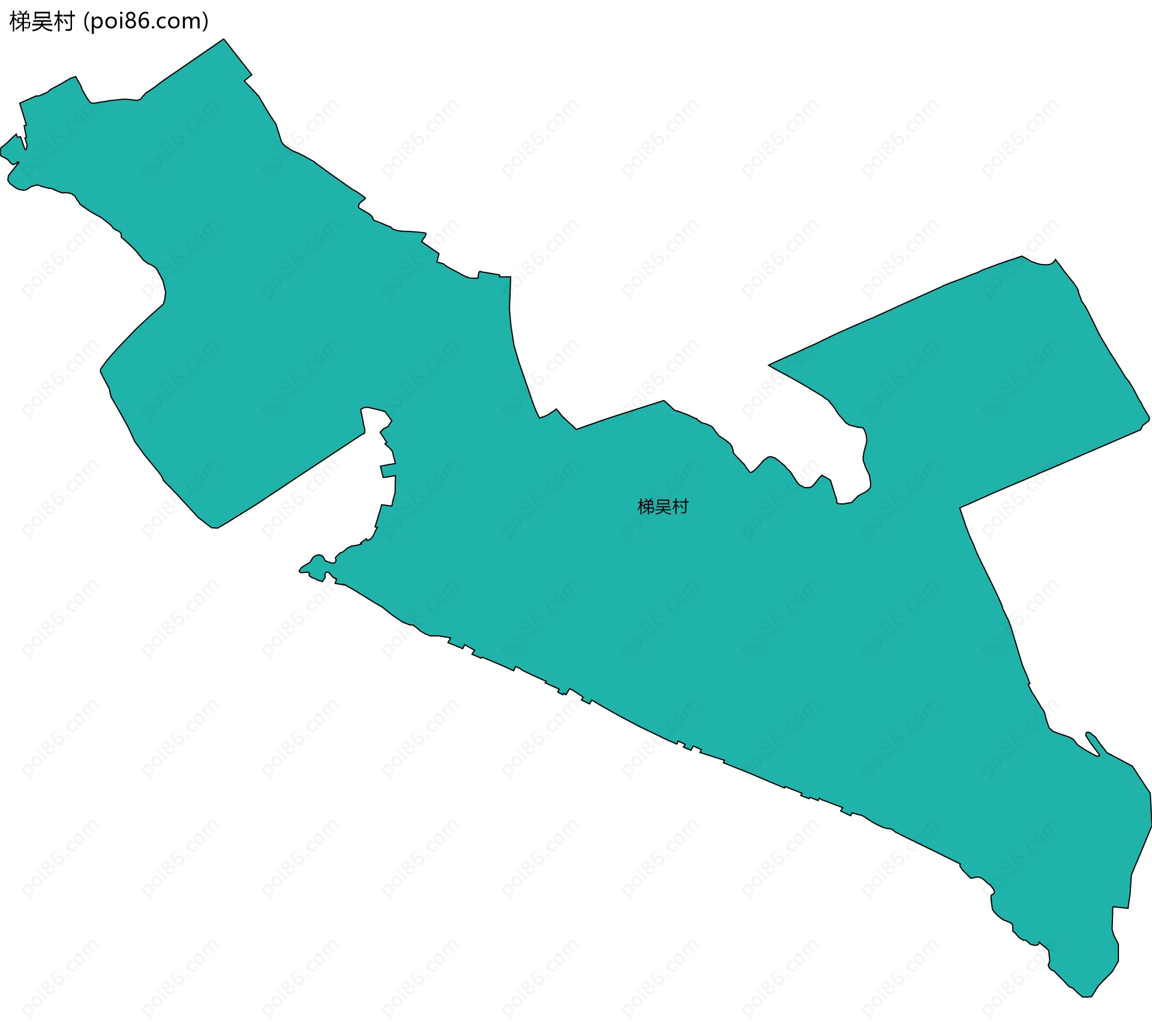 梯吴村边界地图