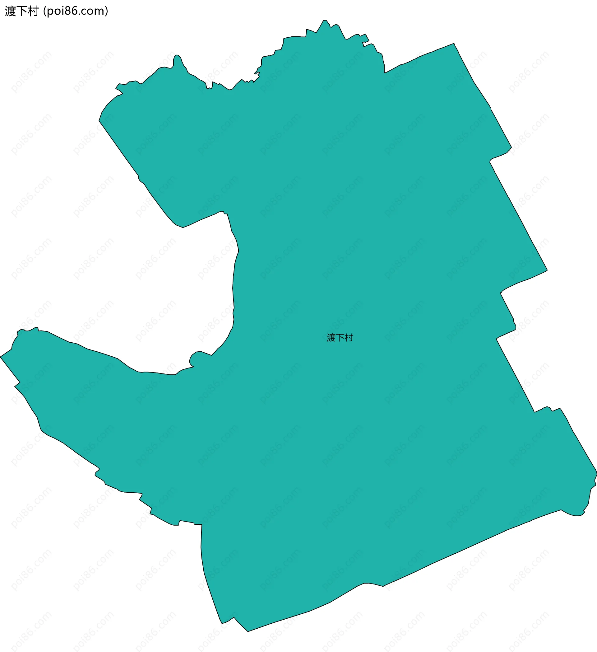 渡下村边界地图