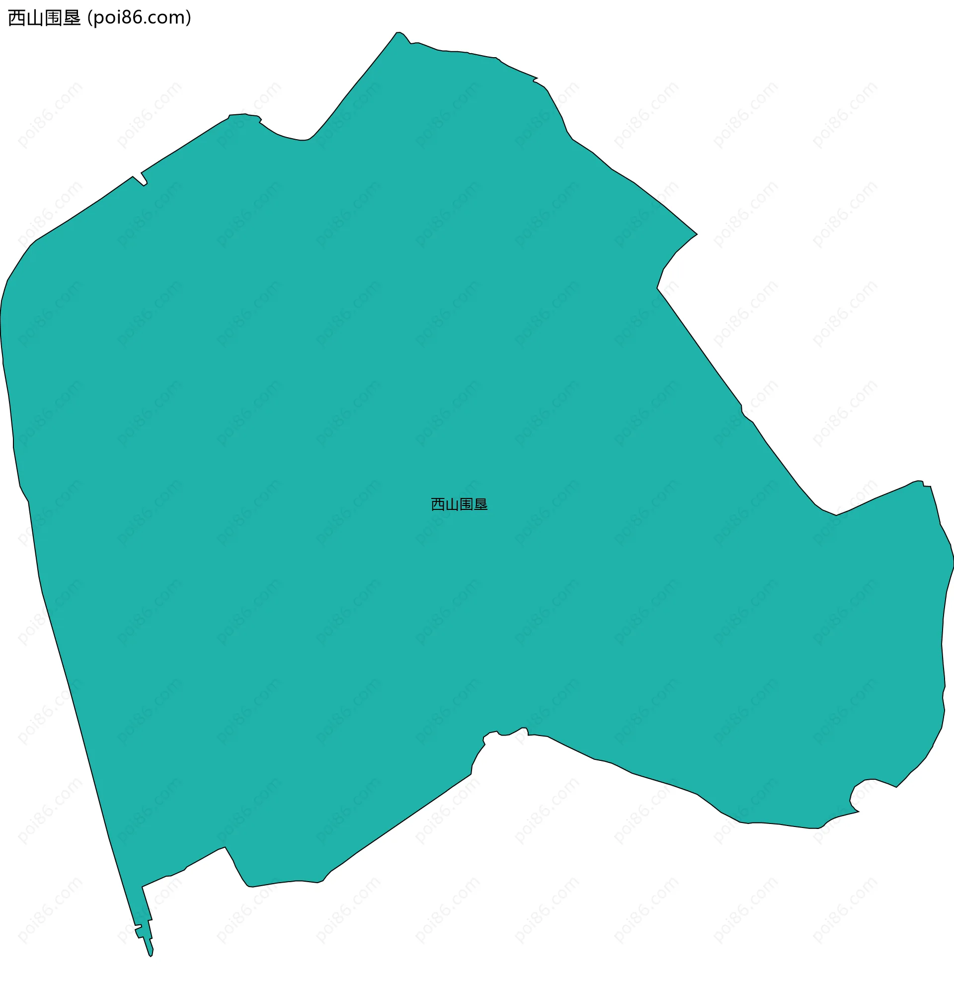 西山围垦边界地图